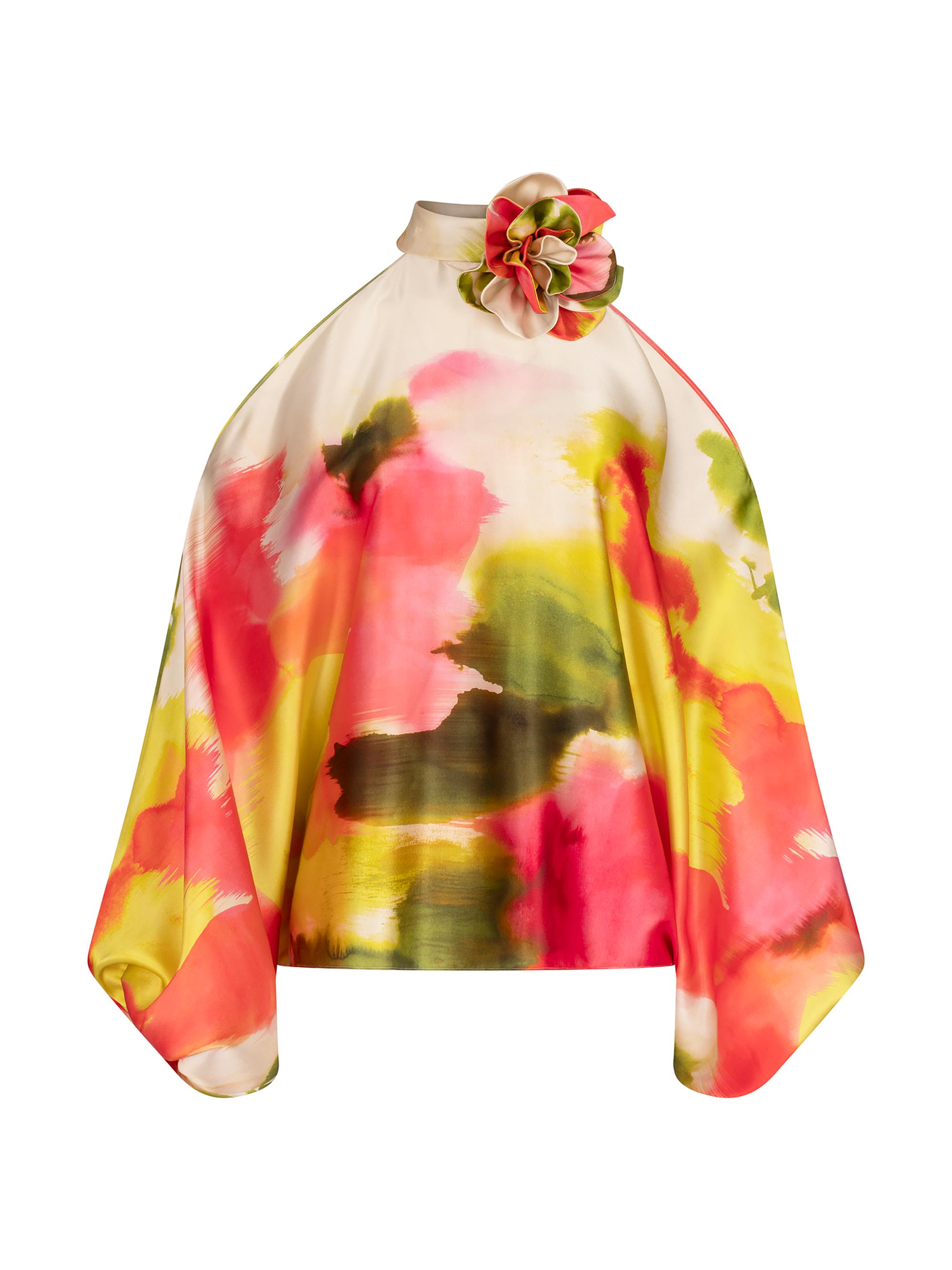 Silvia Tcherassi Women's Safira Floral Silk Blouse - Springs Bloom