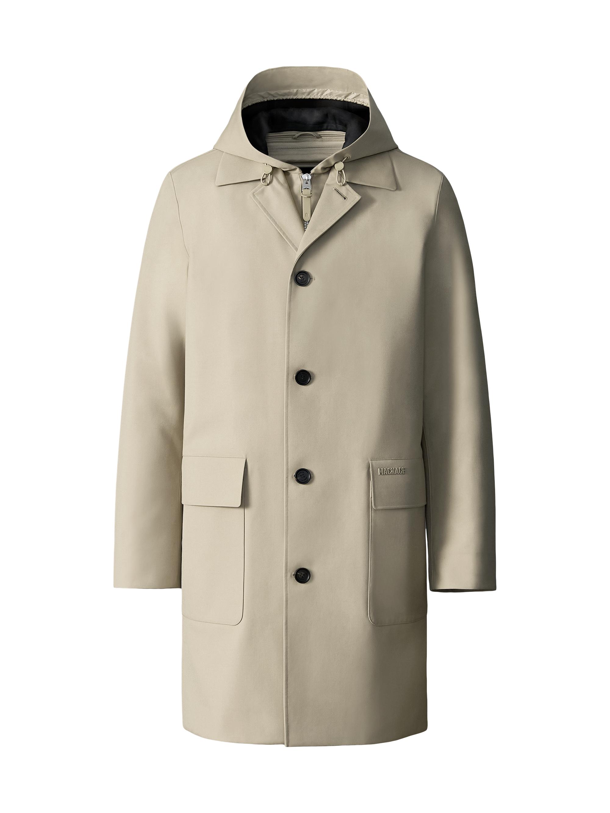 Mackage Men's Mathias 3-In-1 Balmacaan Coat - Light Camel