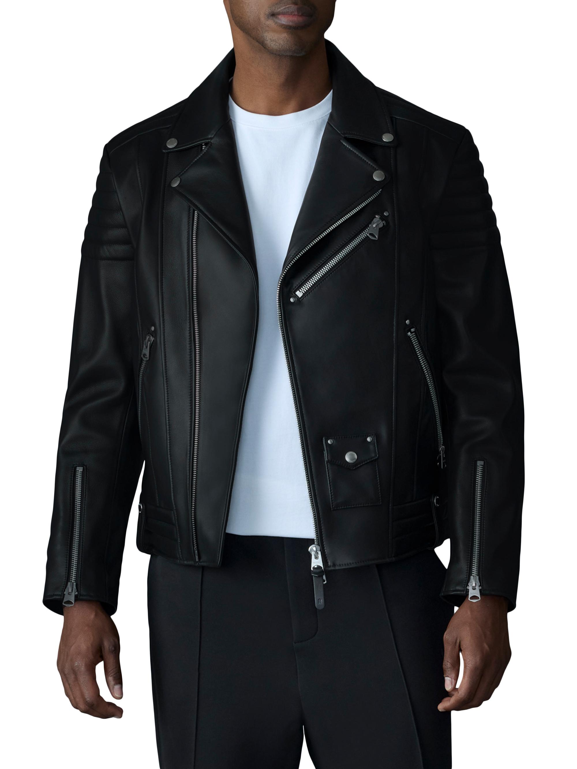 Mackage Kenneth Leather Perfecto Biker Jacket | Saks Fifth Avenue