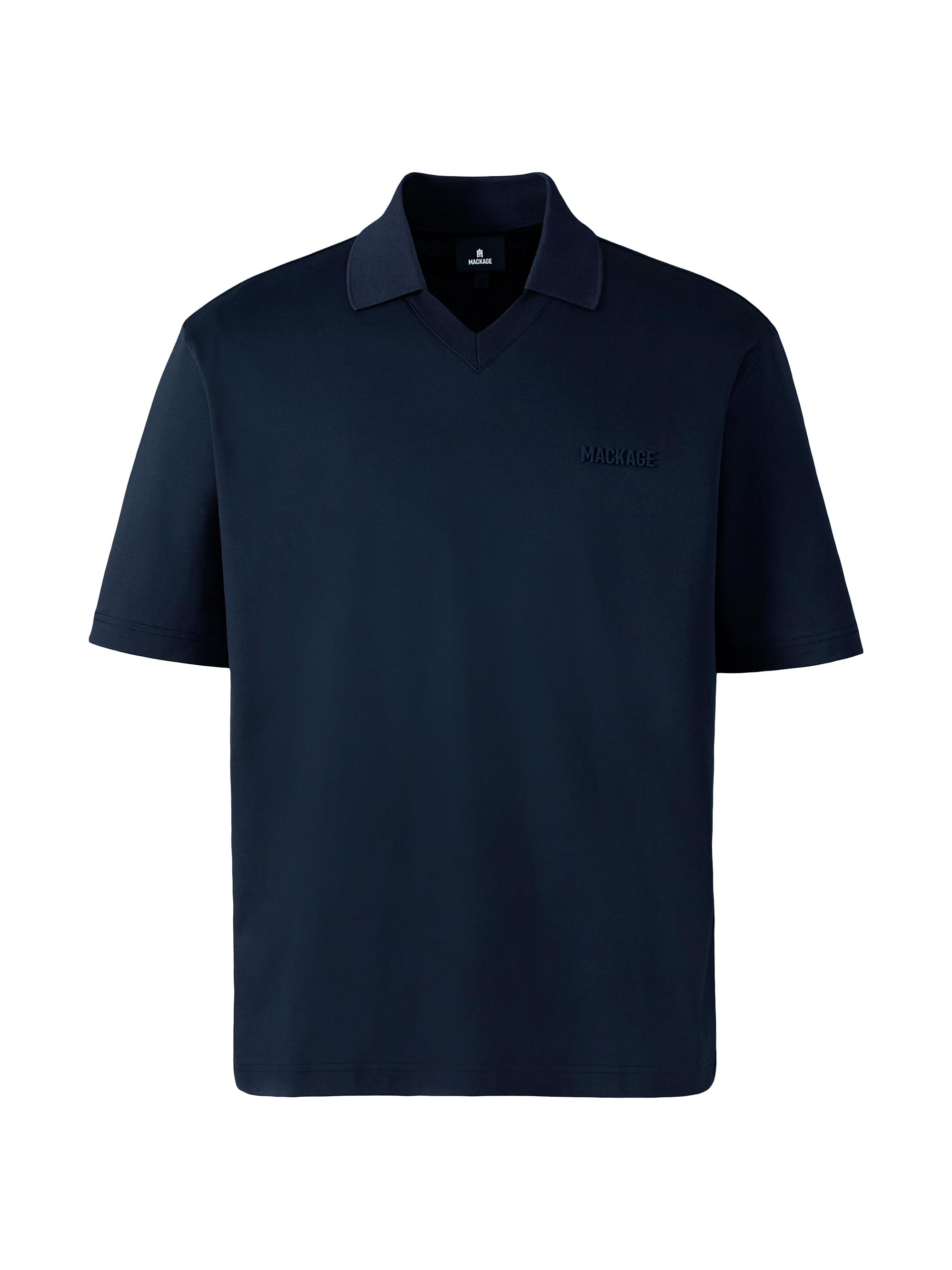Mackage Men's Marco Cotton Polo Shirt - Navy | Thumbnail 7