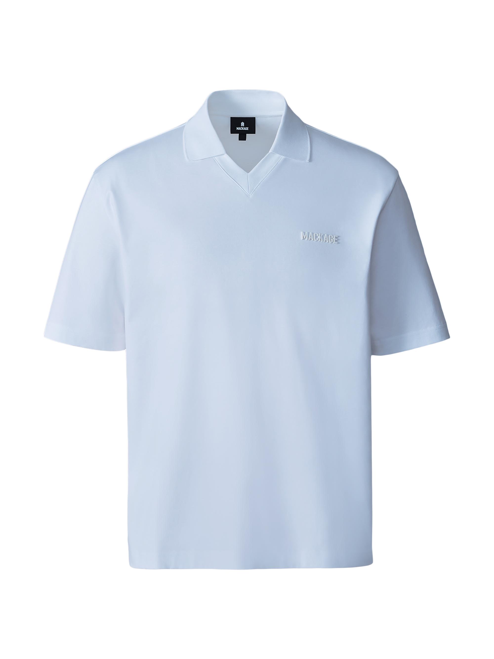 Mackage Men's Marco Cotton Polo Shirt - White