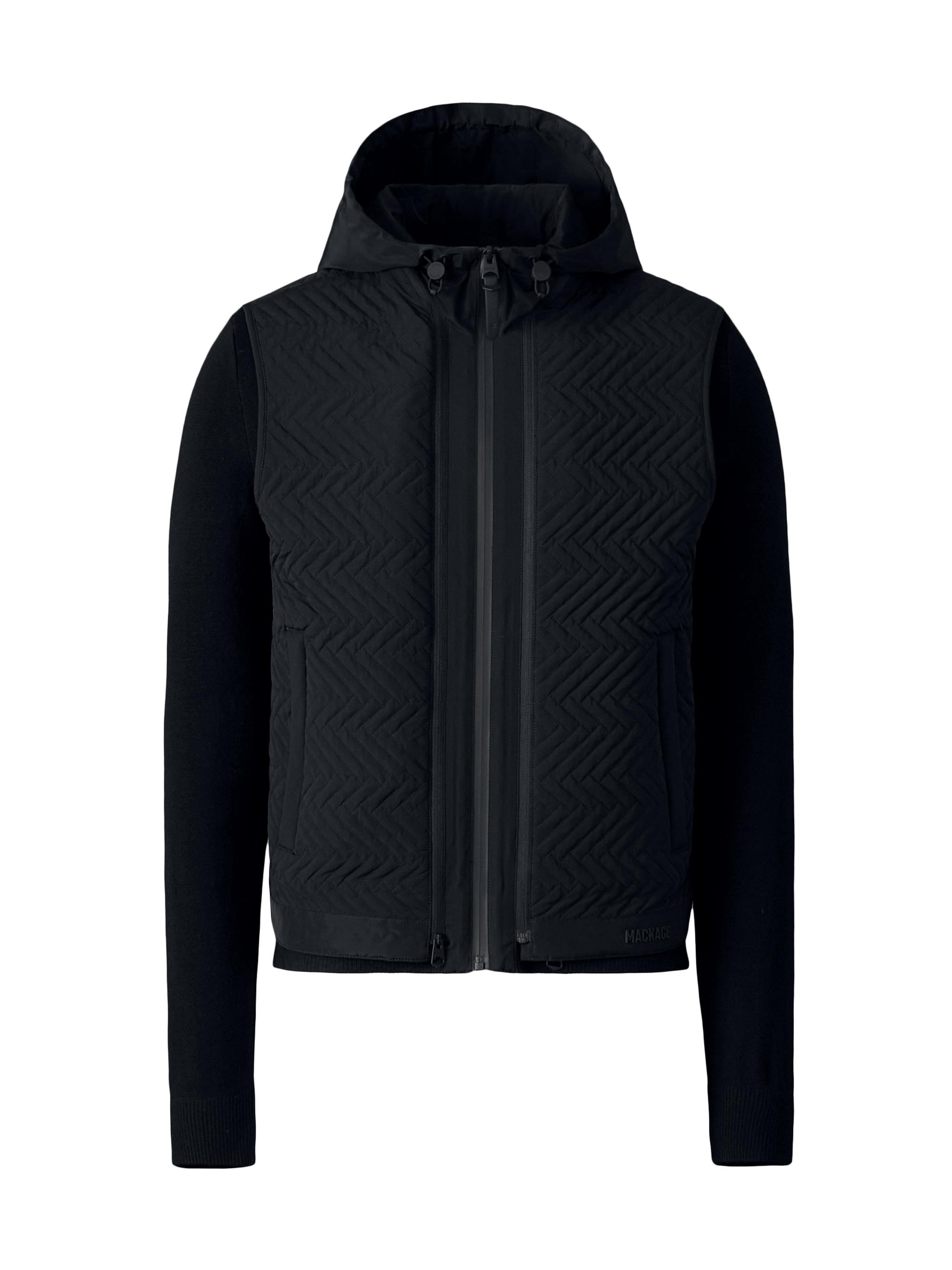 Mackage Men's Barrett 3-In-1 Quilted Hybrid Light Jacket - Black