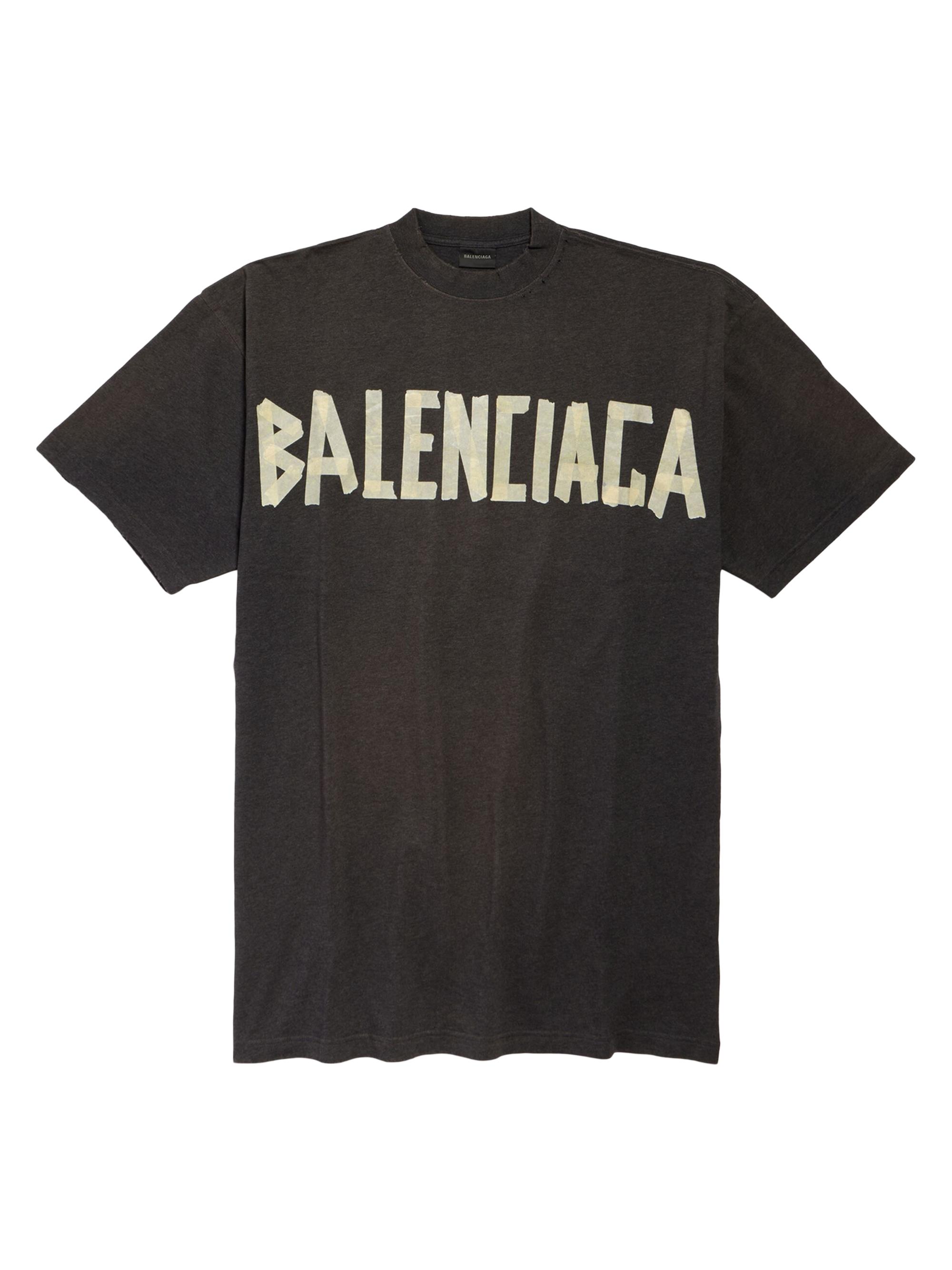 Balenciaga Women's Tape Type T-Shirt Dress - Dark Grey