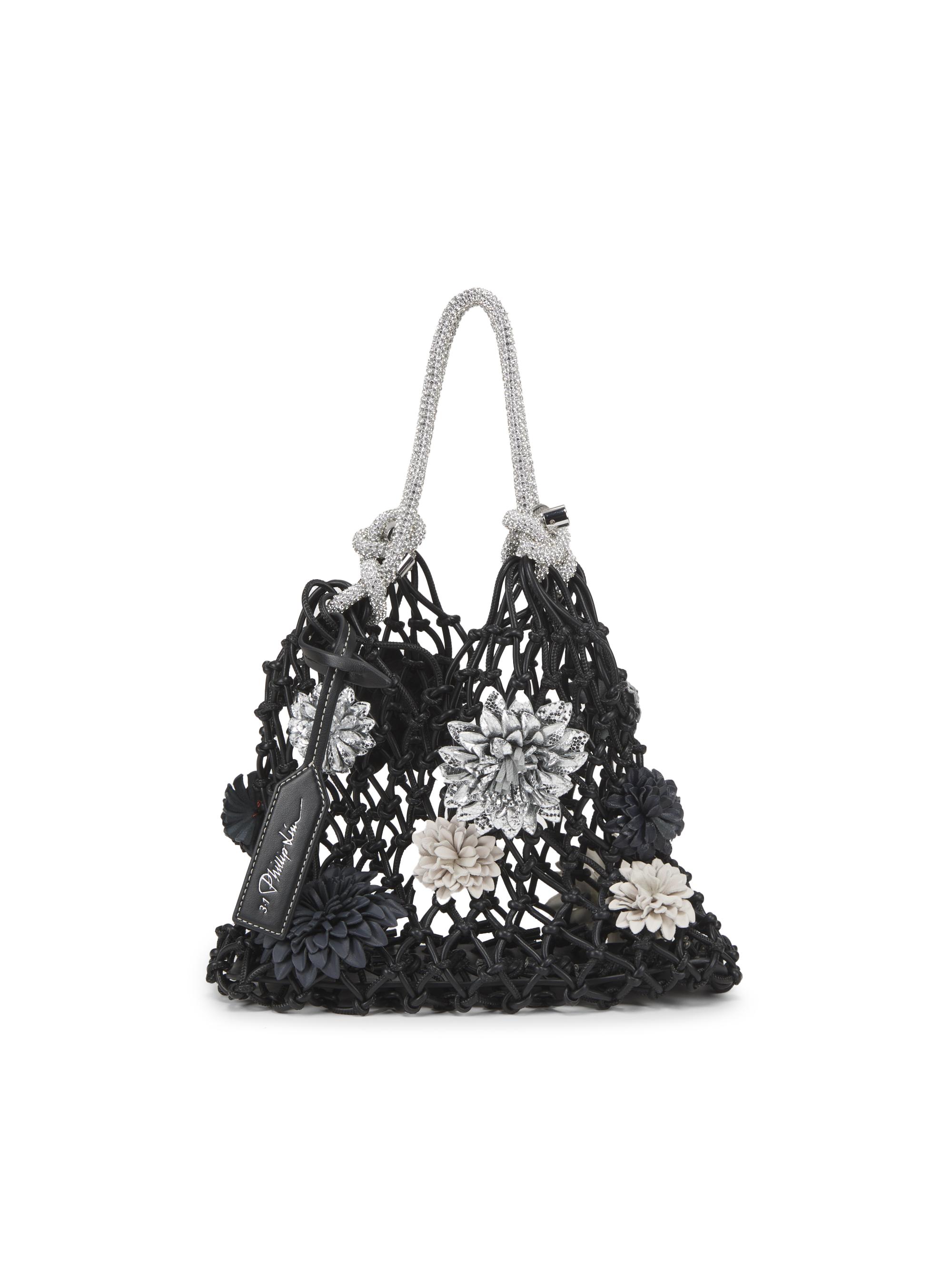 Stella McCartney Crystal-Embellished Satin Tiny Falabella Tote Bag