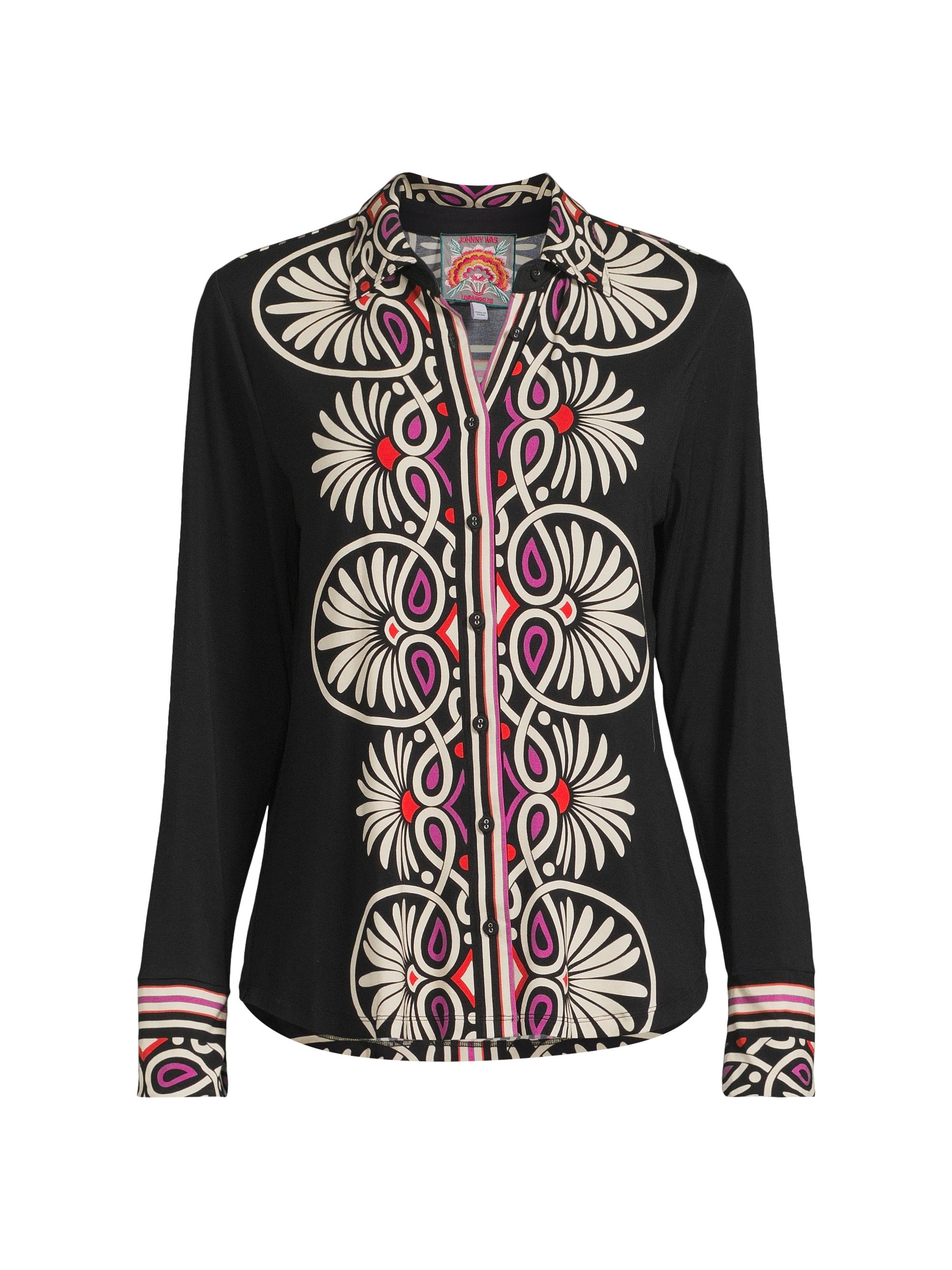 Johnny Was Women's The Janie Abstract-Print Button-Front Shirt - Siera