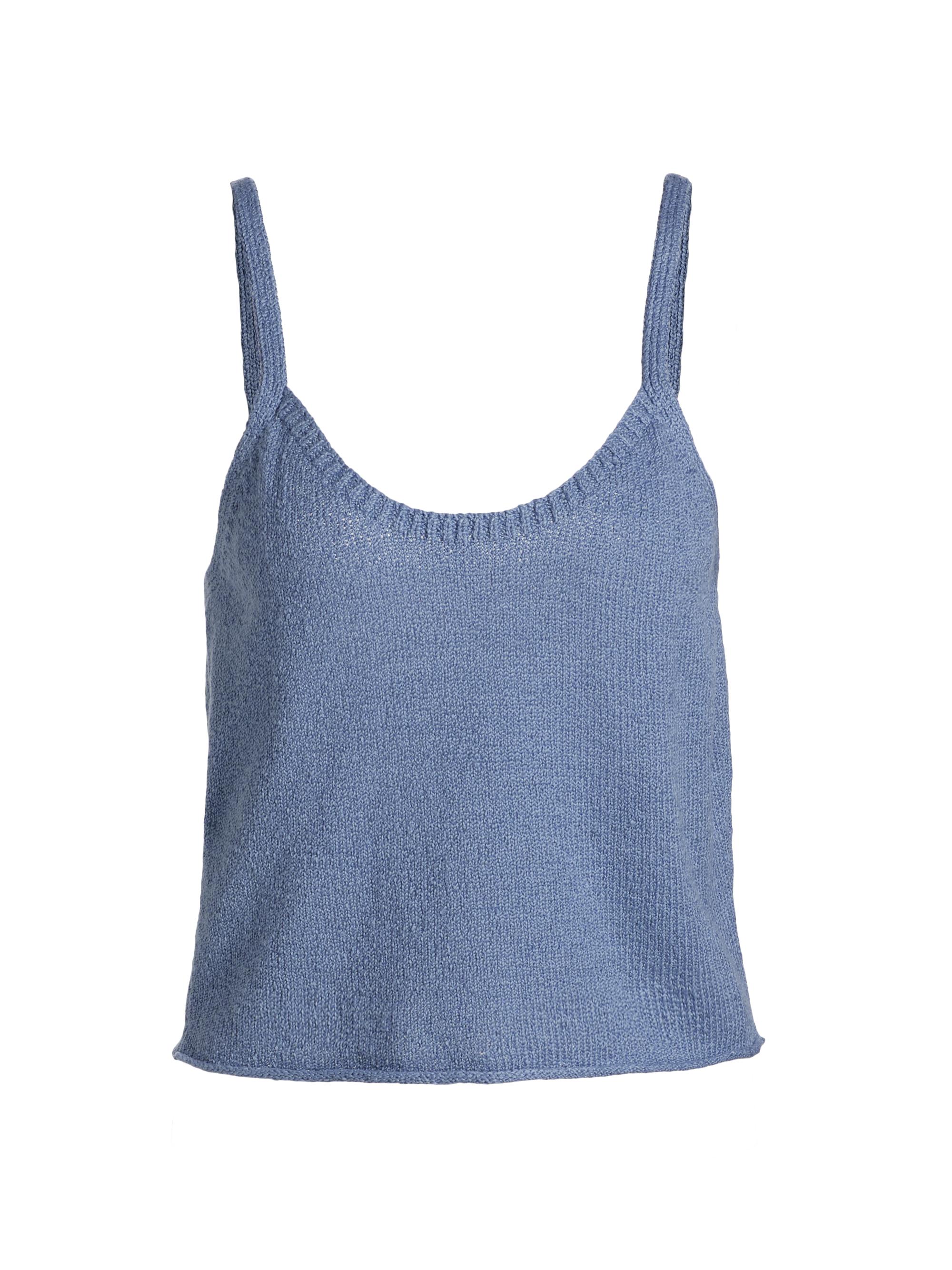 The Elder Statesman Women's Nora Lite Cotton Scoopneck Camisole Top - Melancholy