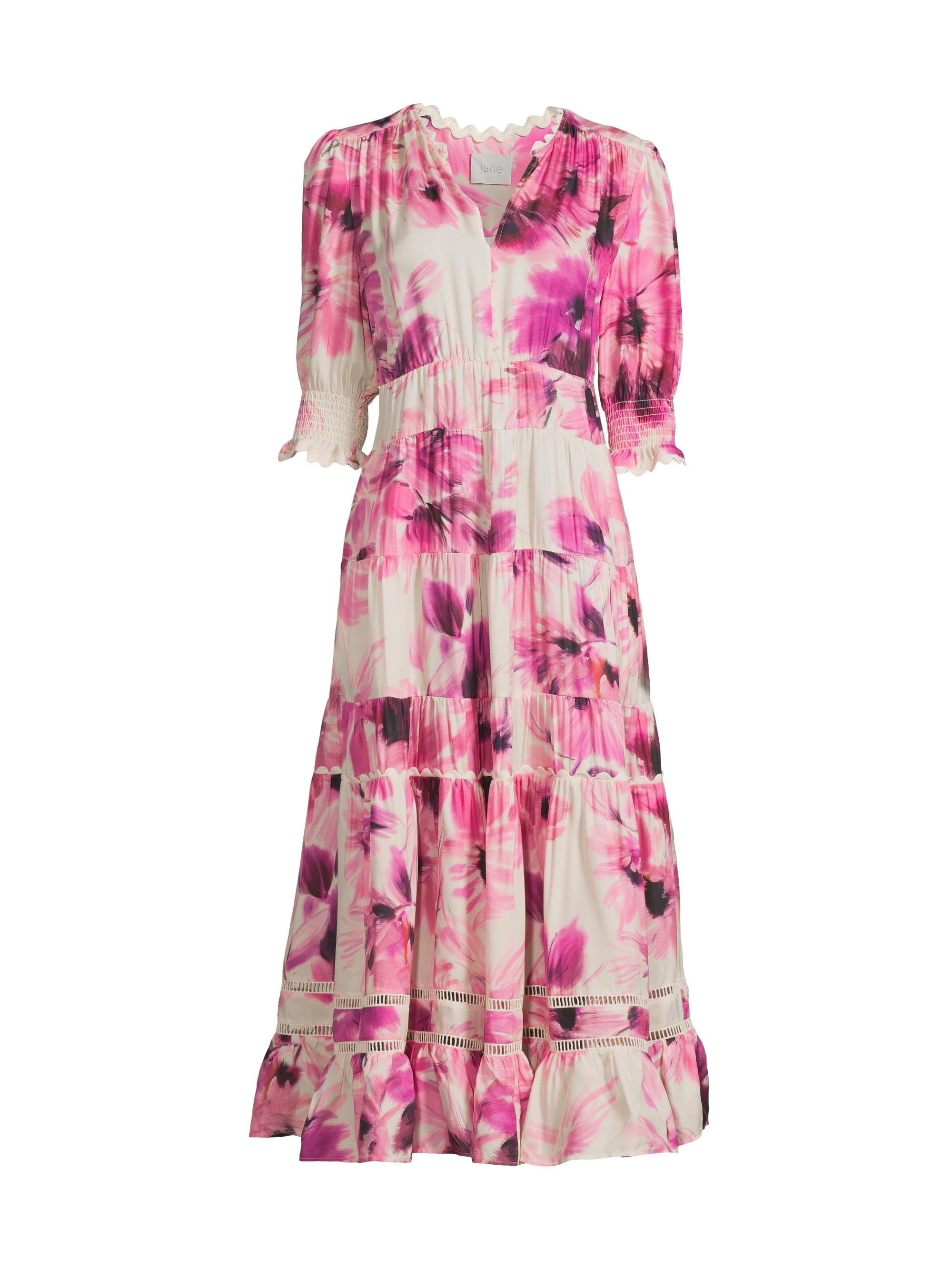 Johnny Was Women's Auroria Daphne Floral Short-Sleeve Midi-Dress - Auroria