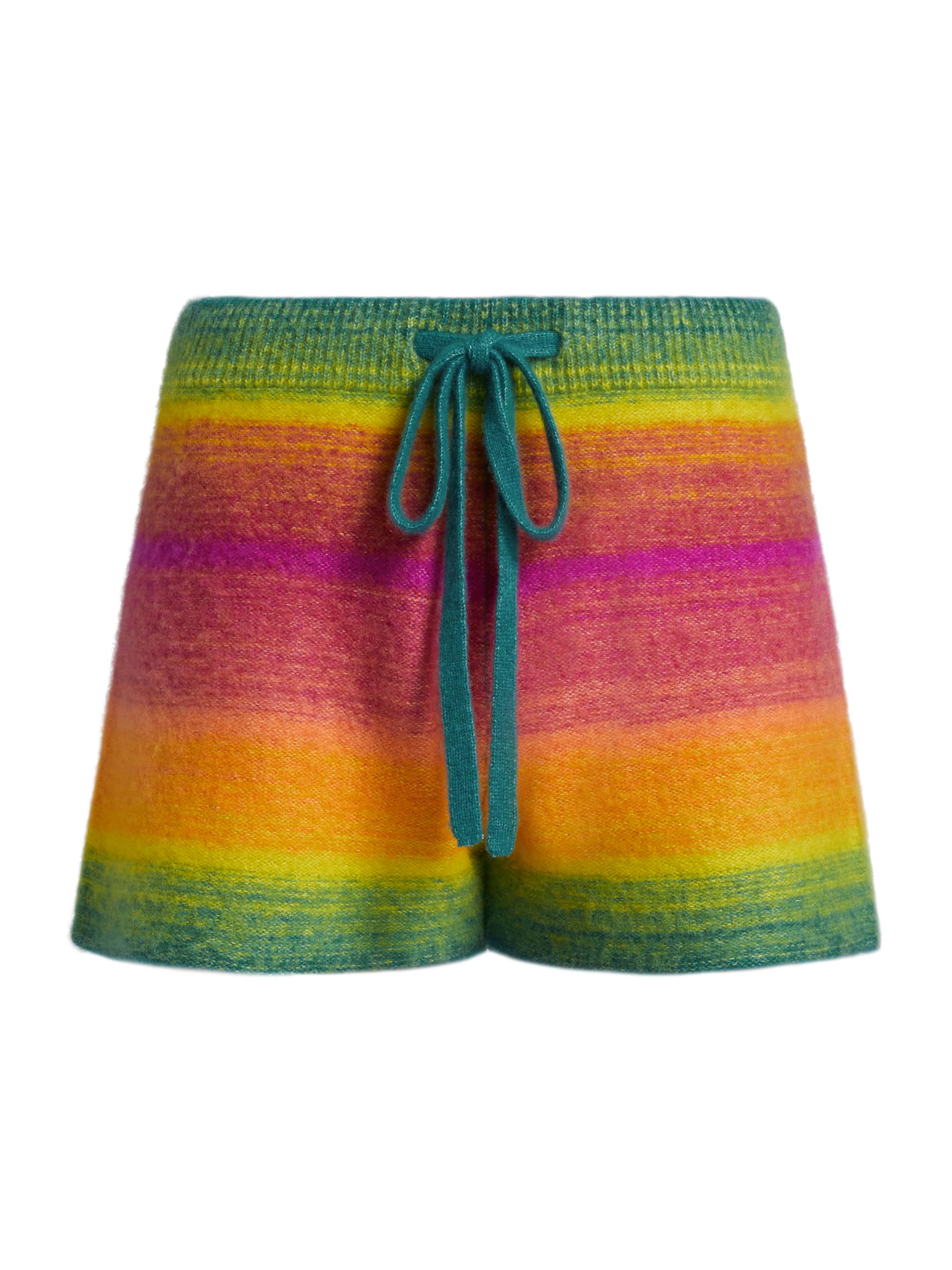 The Elder Statesman Women's Blurry Stripe Lounge Shorts - Blurry Stripe