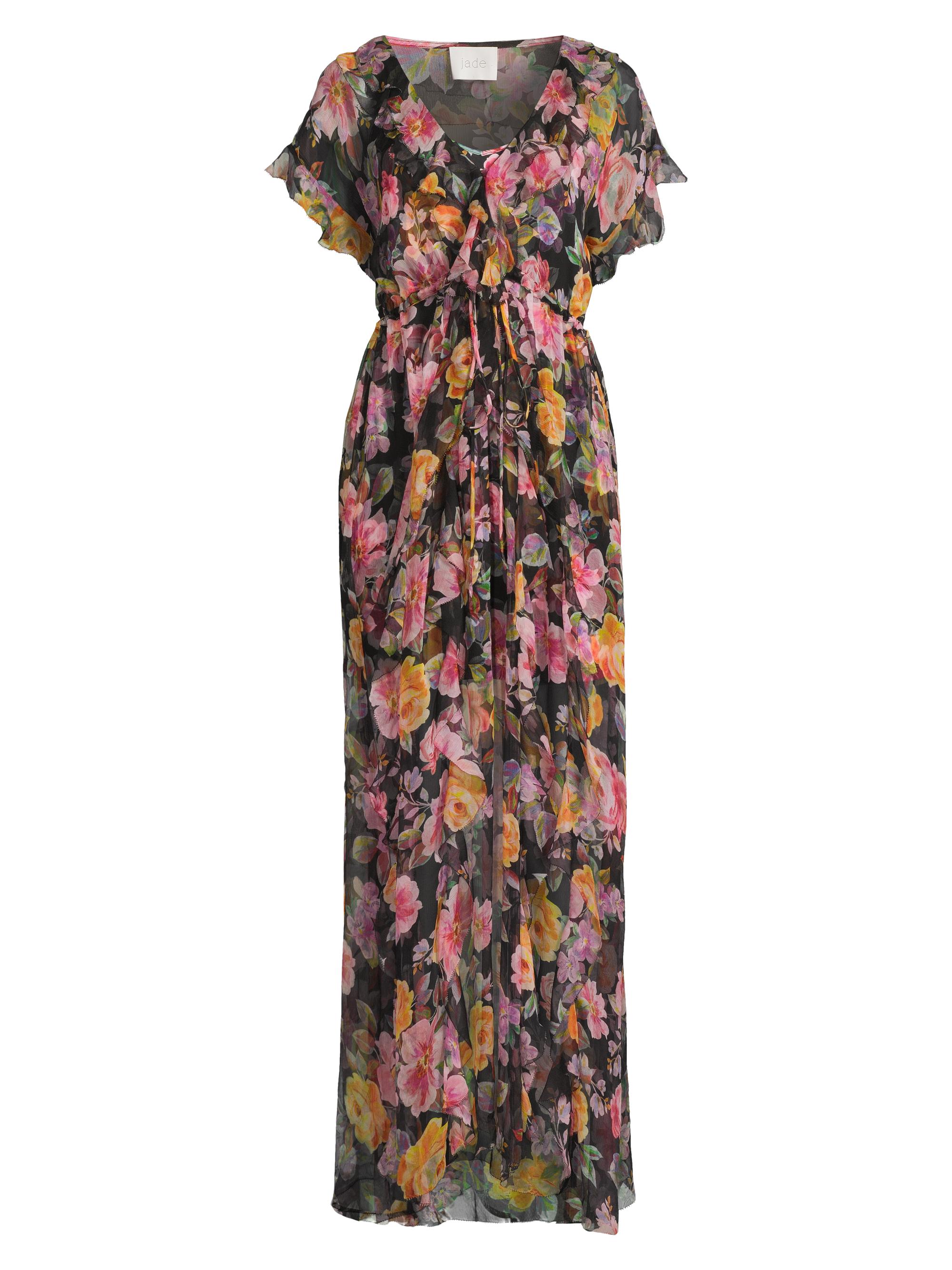 Johnny Was Suri Ruffled Floral Silk Maxi Dress Saks Fifth Avenue