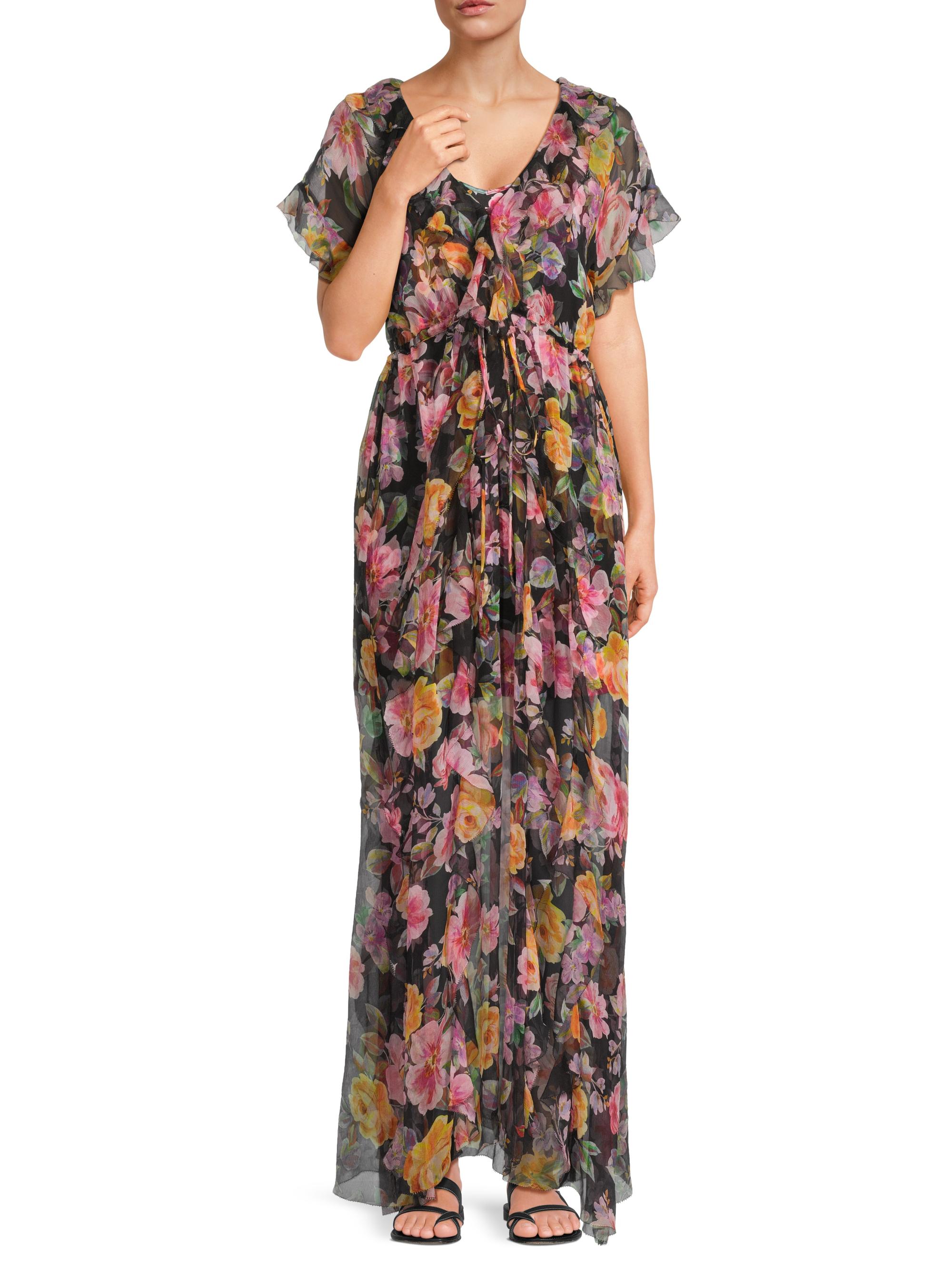 chinese dress ladies Johnny was Womens Ruffle Hem Knit Midi Dress