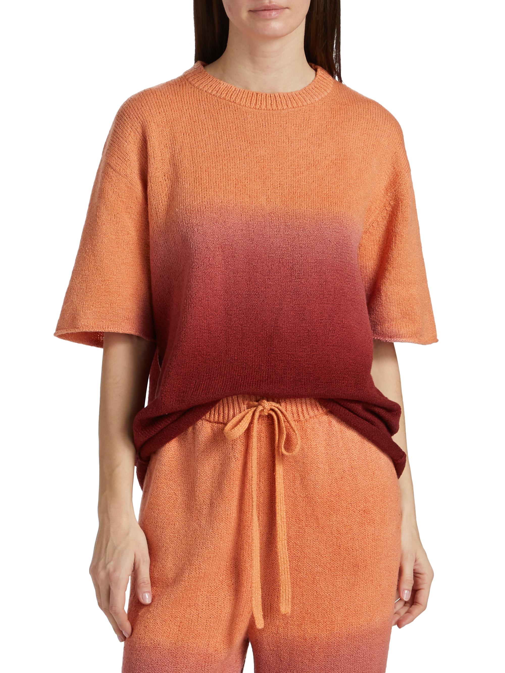 トップス The Elder Statesman The Elder Statesman - Off White Tic-Tac-Toe Cashmere Sweater