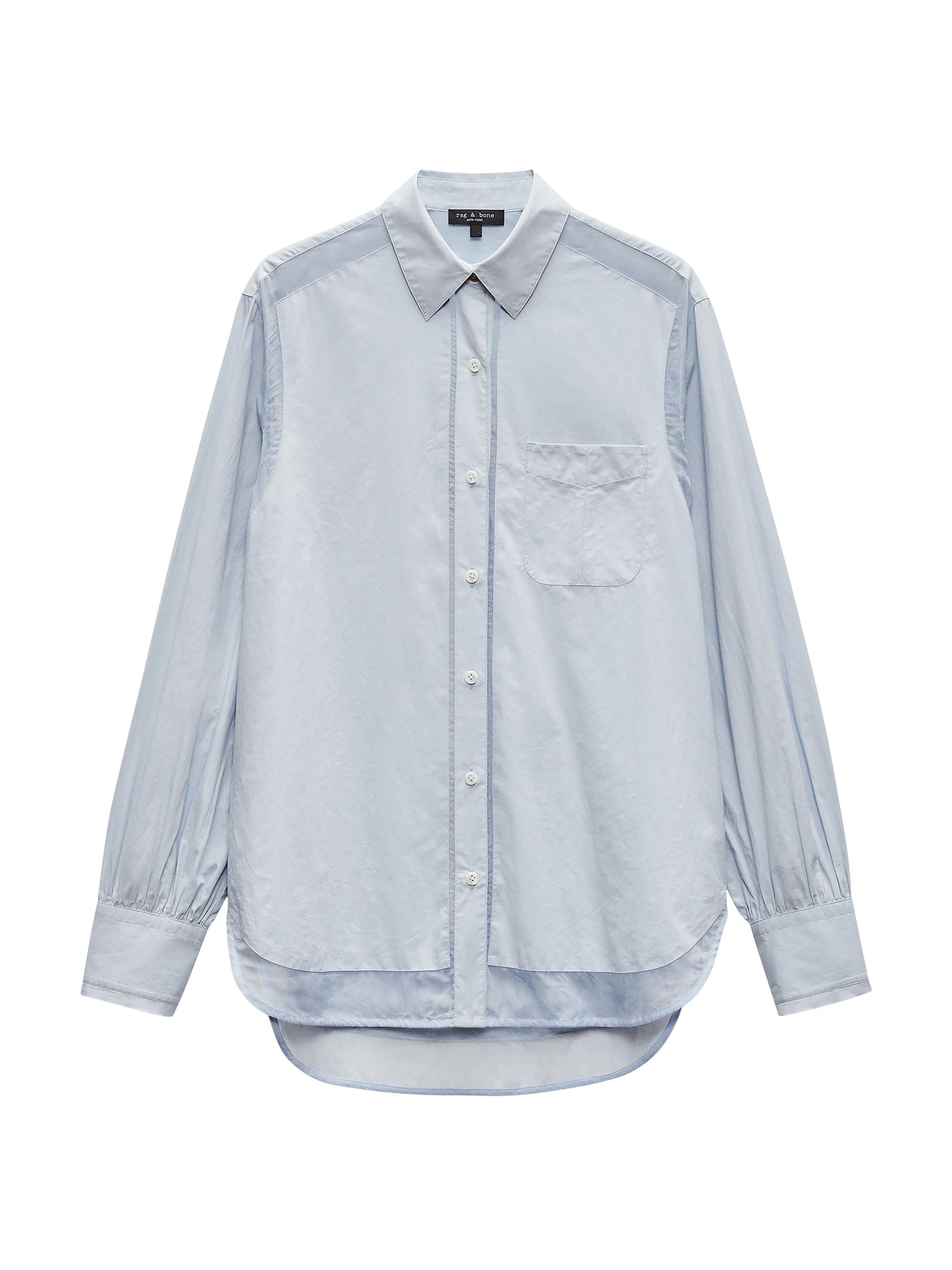 rag & bone Women's Maxine Button-Front Shirt - Light Blue