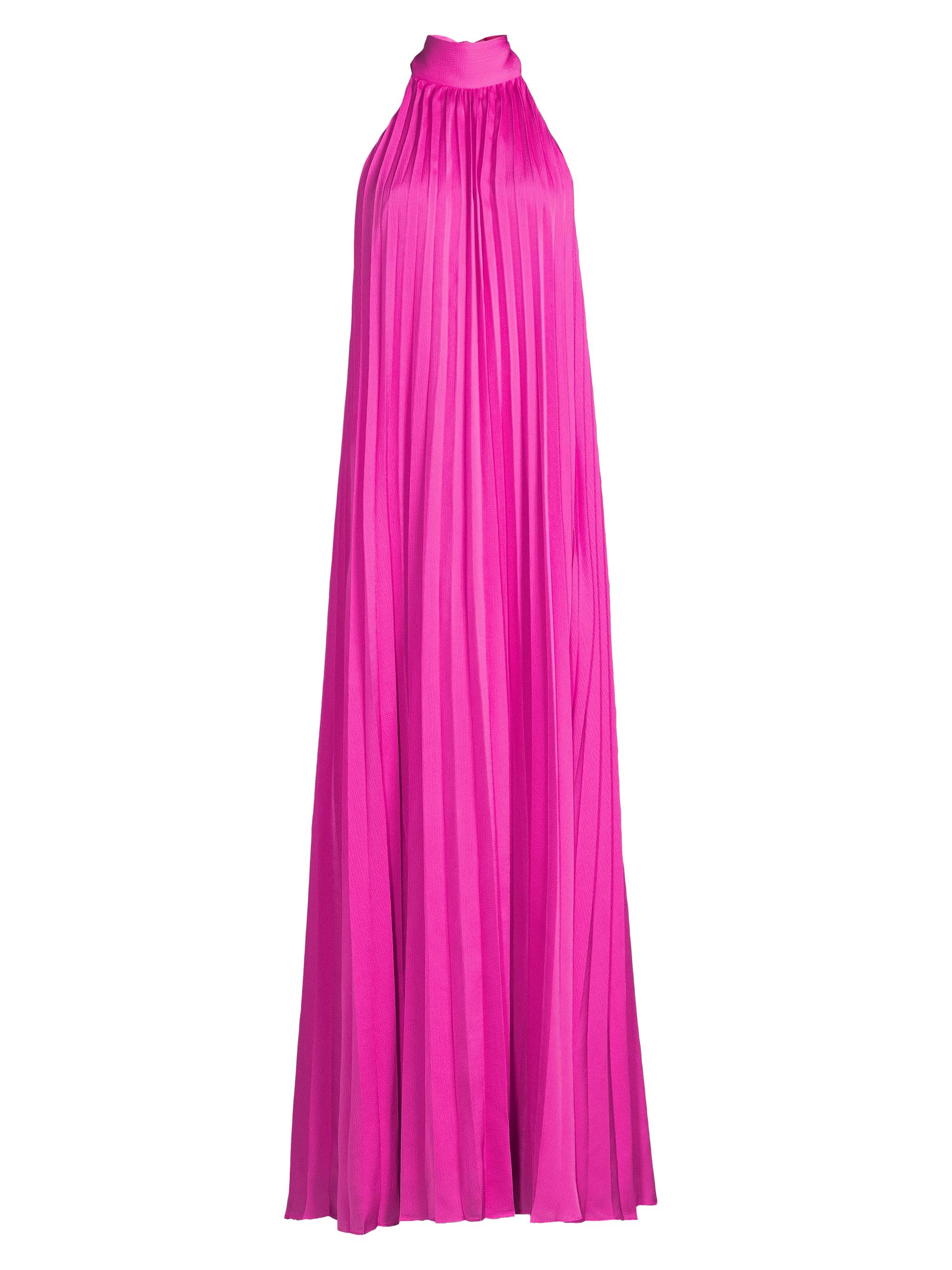 strapless open back dress Banana Republic Women's Pink Halter Maxi Dress V-Neck Tie Neck Pleated