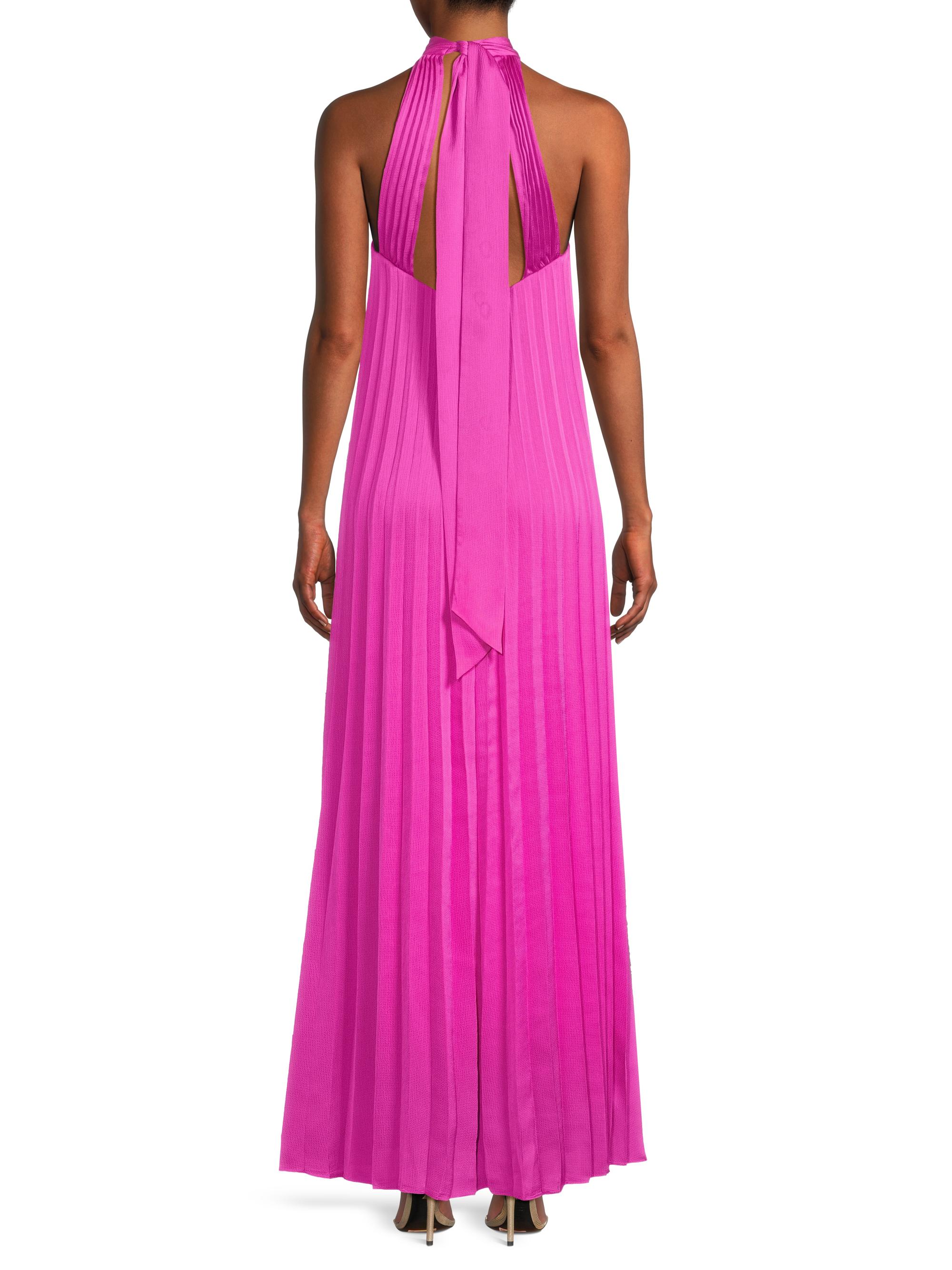 open lace back dress Olive Colorblock Pleated Halter Neck Maternity Maxi Dress  PinkBlush