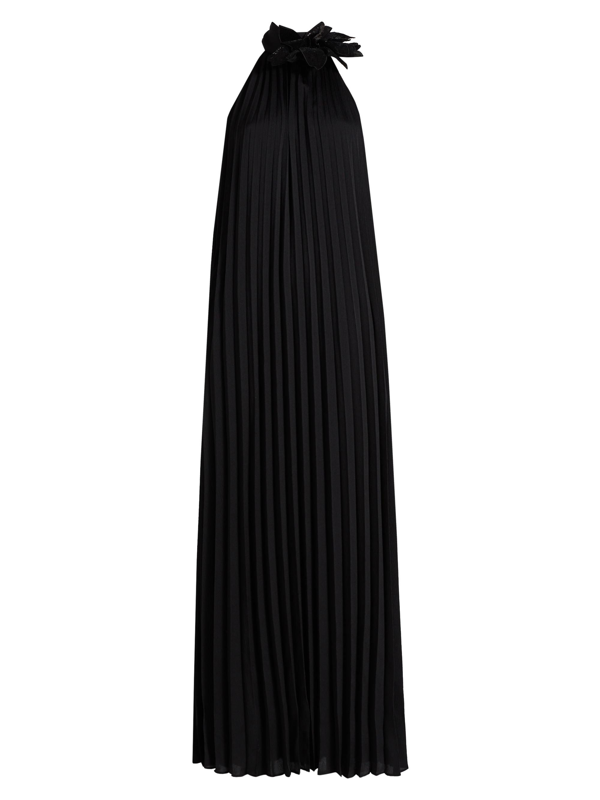Ungaro Women's Blakely Pleated Halterneck Gown - Black
