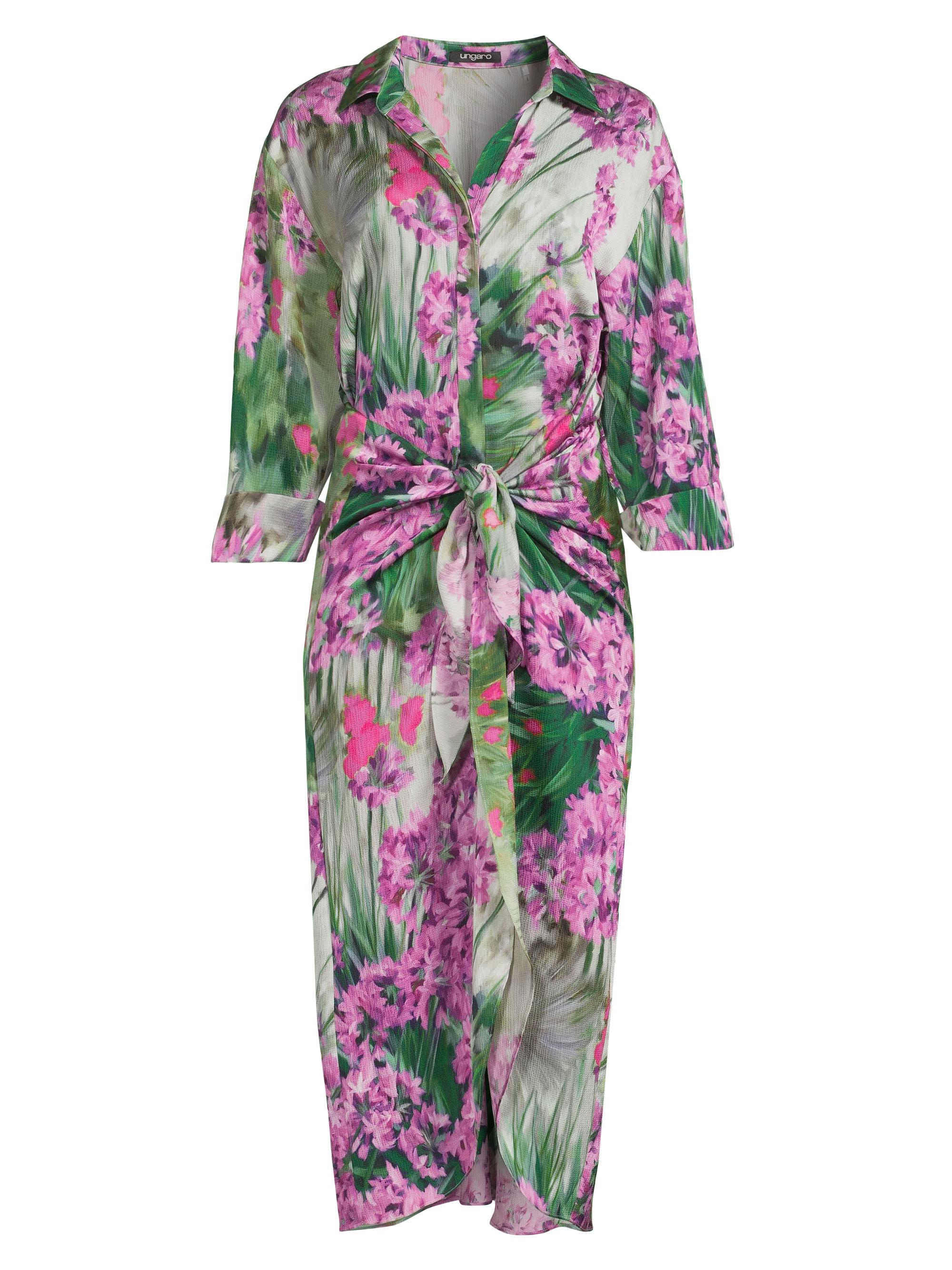 Ungaro Women's Kynlee Floral Tie-Waist Shirtdress - Berry Multi