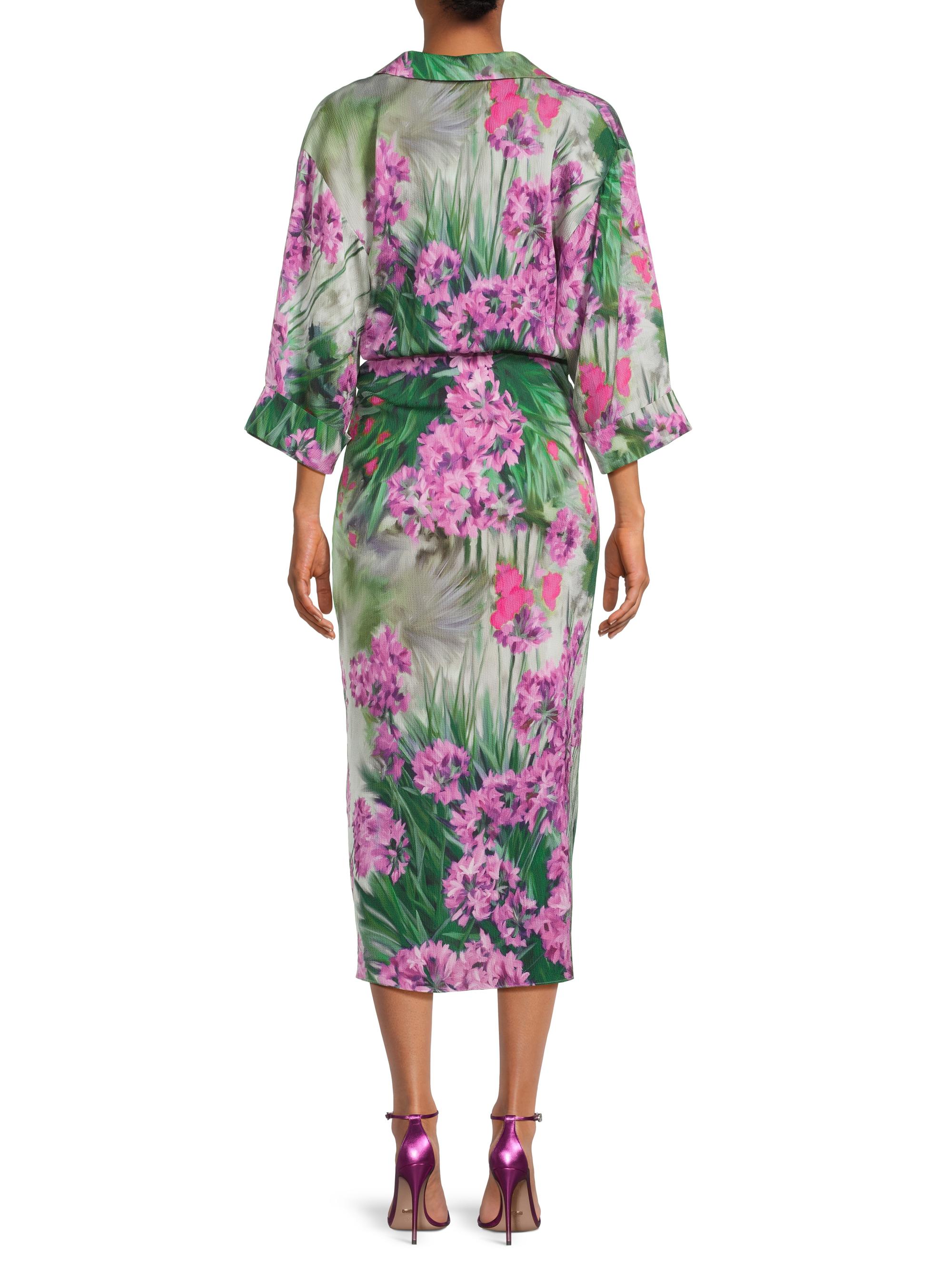 Ungaro Kynlee Floral Tie-Waist Shirtdress | Saks Fifth Avenue