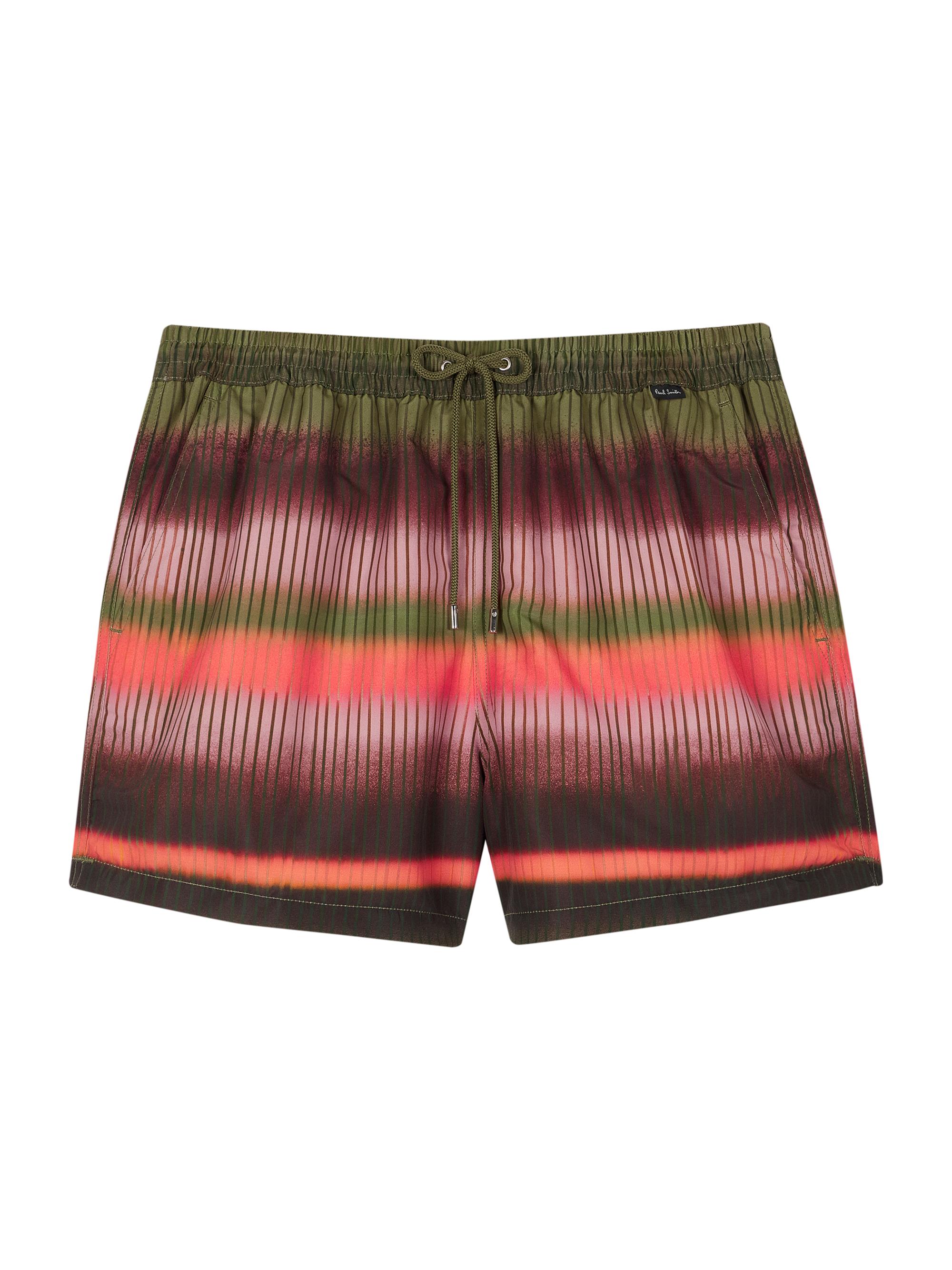 Paul Smith Men's Ombré Striped Swim Shorts - Khaki Multi