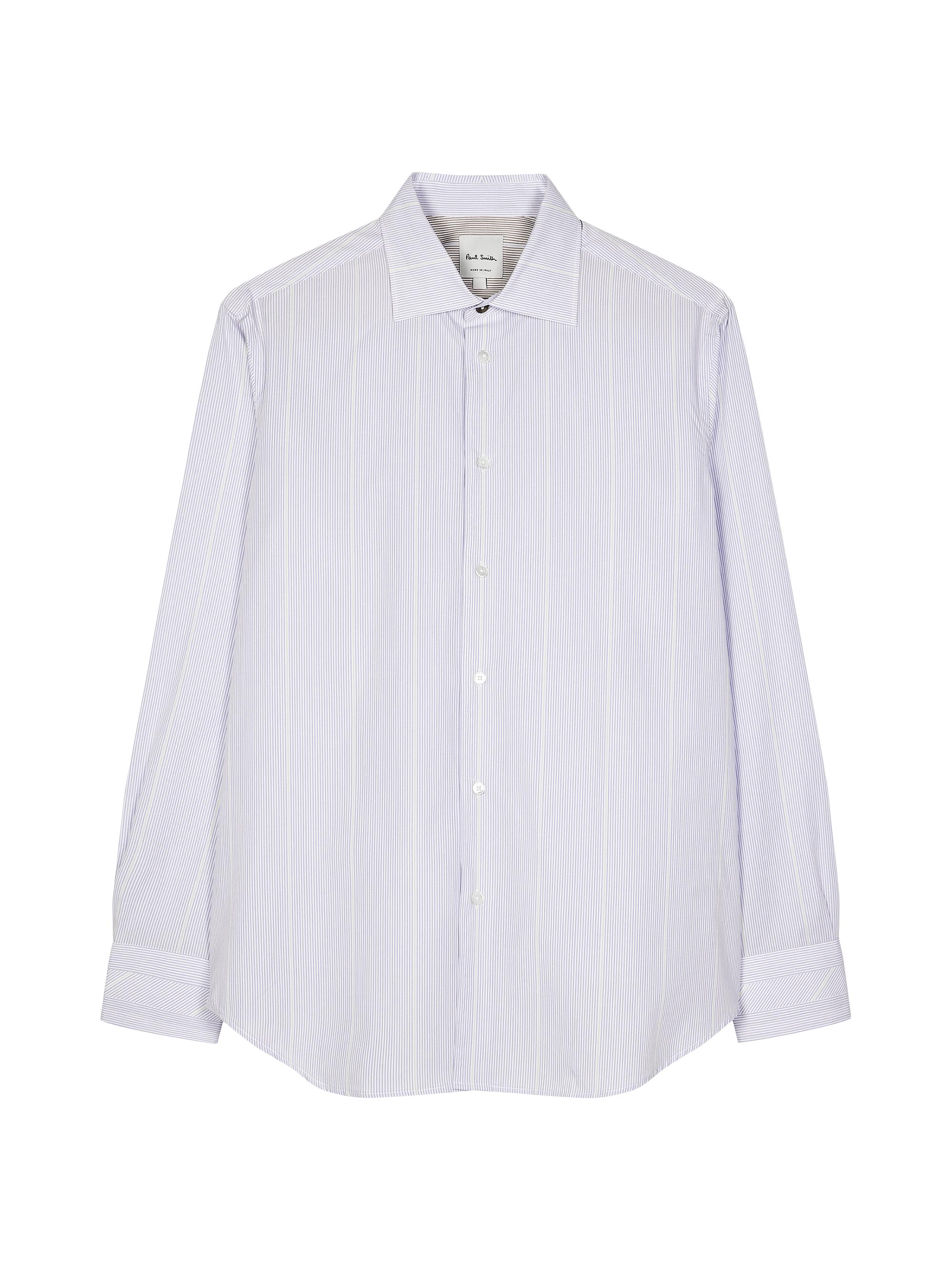 Paul Smith Men's Regular-Fit Cotton Shirt - Light Blue