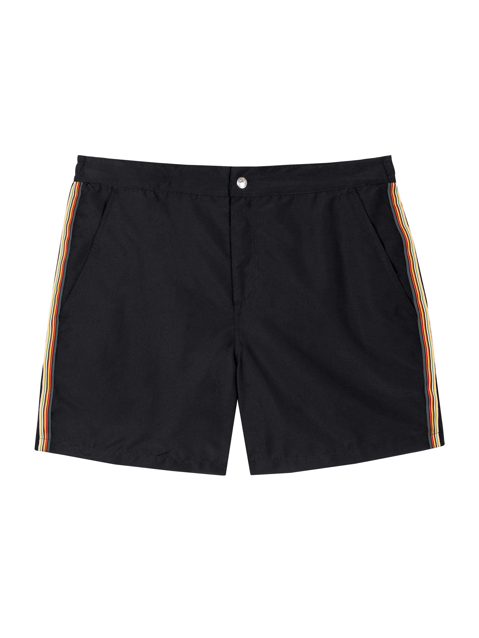 Paul Smith Men's Side Striped Swim Shorts - Black