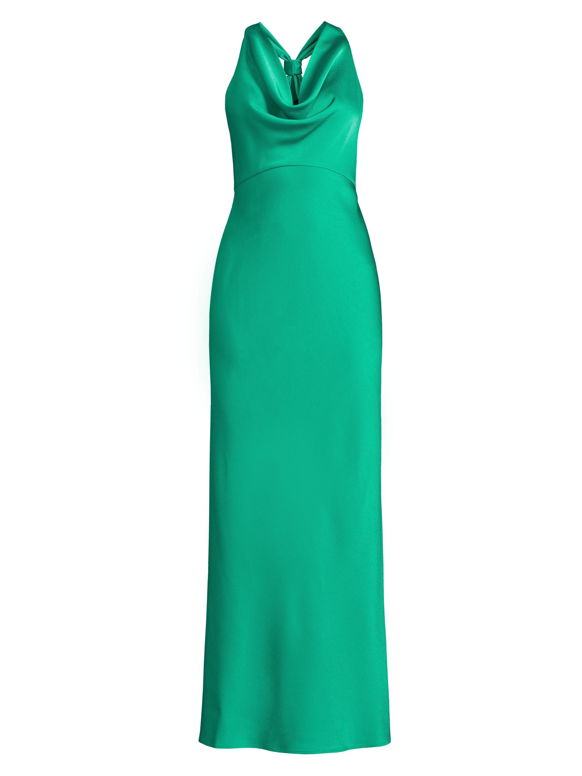 Ungaro Women's Katniss Satin Cowlneck Maxi Dress - Jade