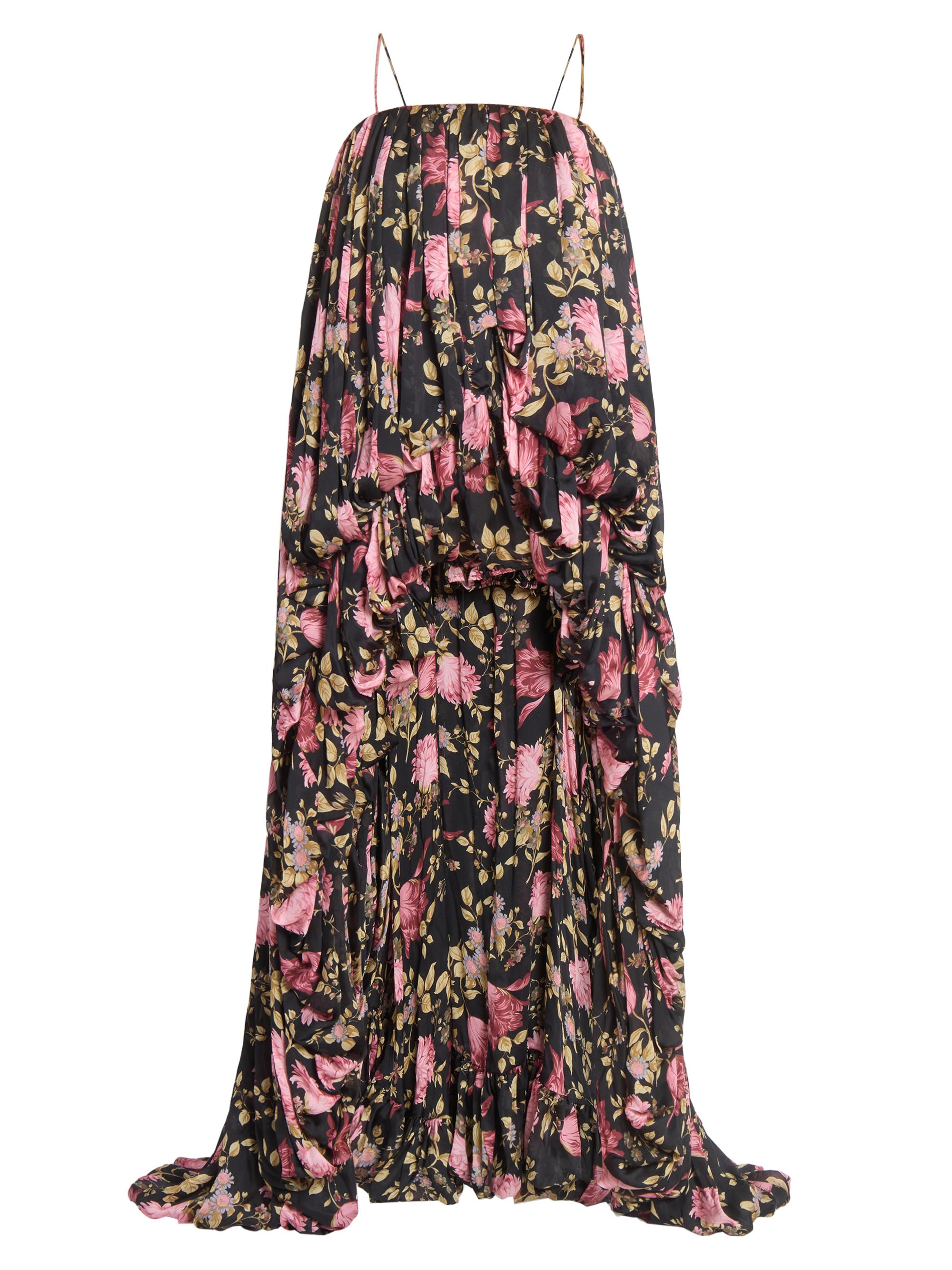 Chloé Women's Floral Bubble High-Low Romper - Black