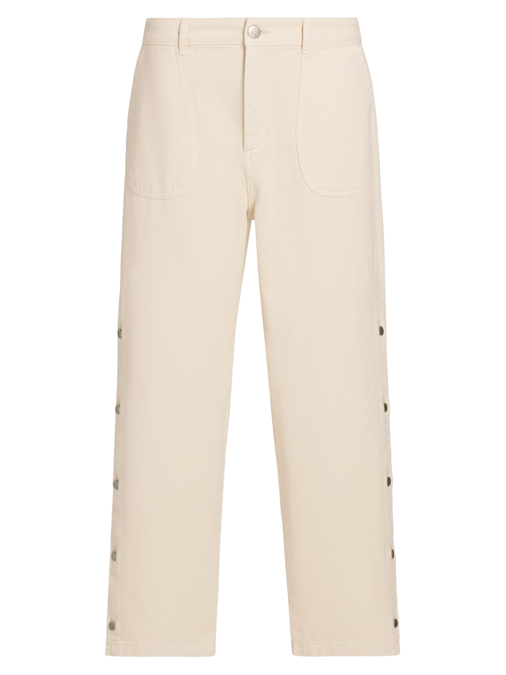 Áwet Men's Yodit Side-Button Trousers - Cream