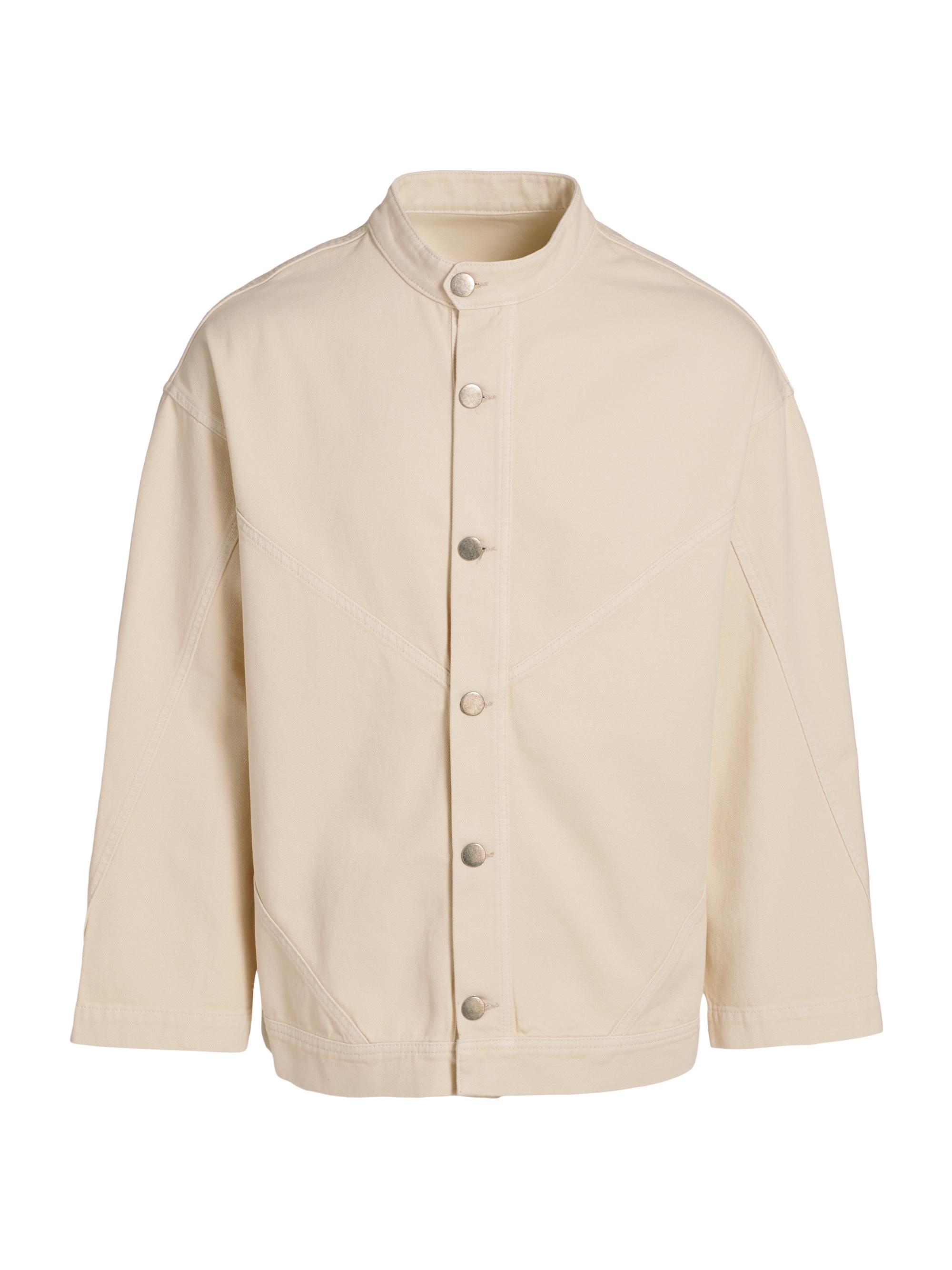 Áwet Men's Hermon Button-Front Shirt Jacket - Cream
