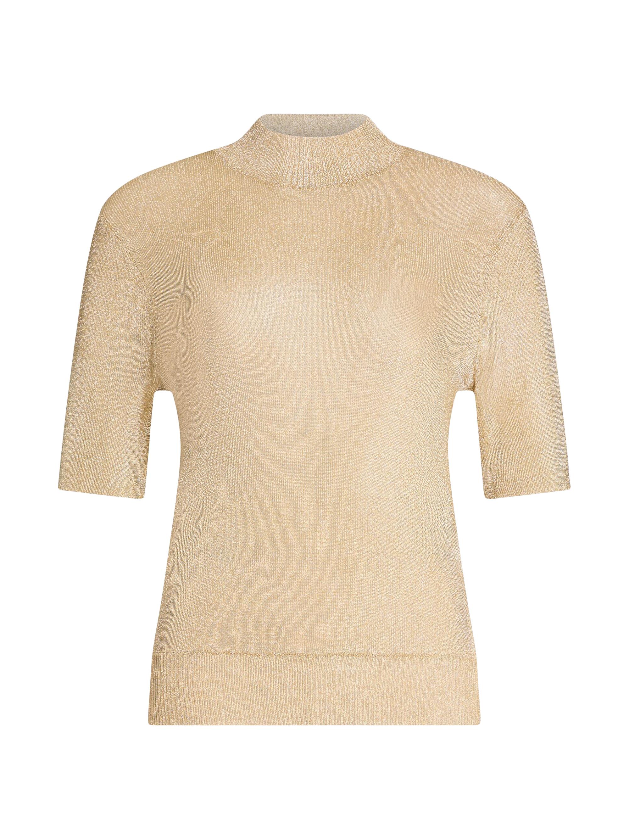 Ser.o.ya Women's Iris Metallic Knit Top - Gold