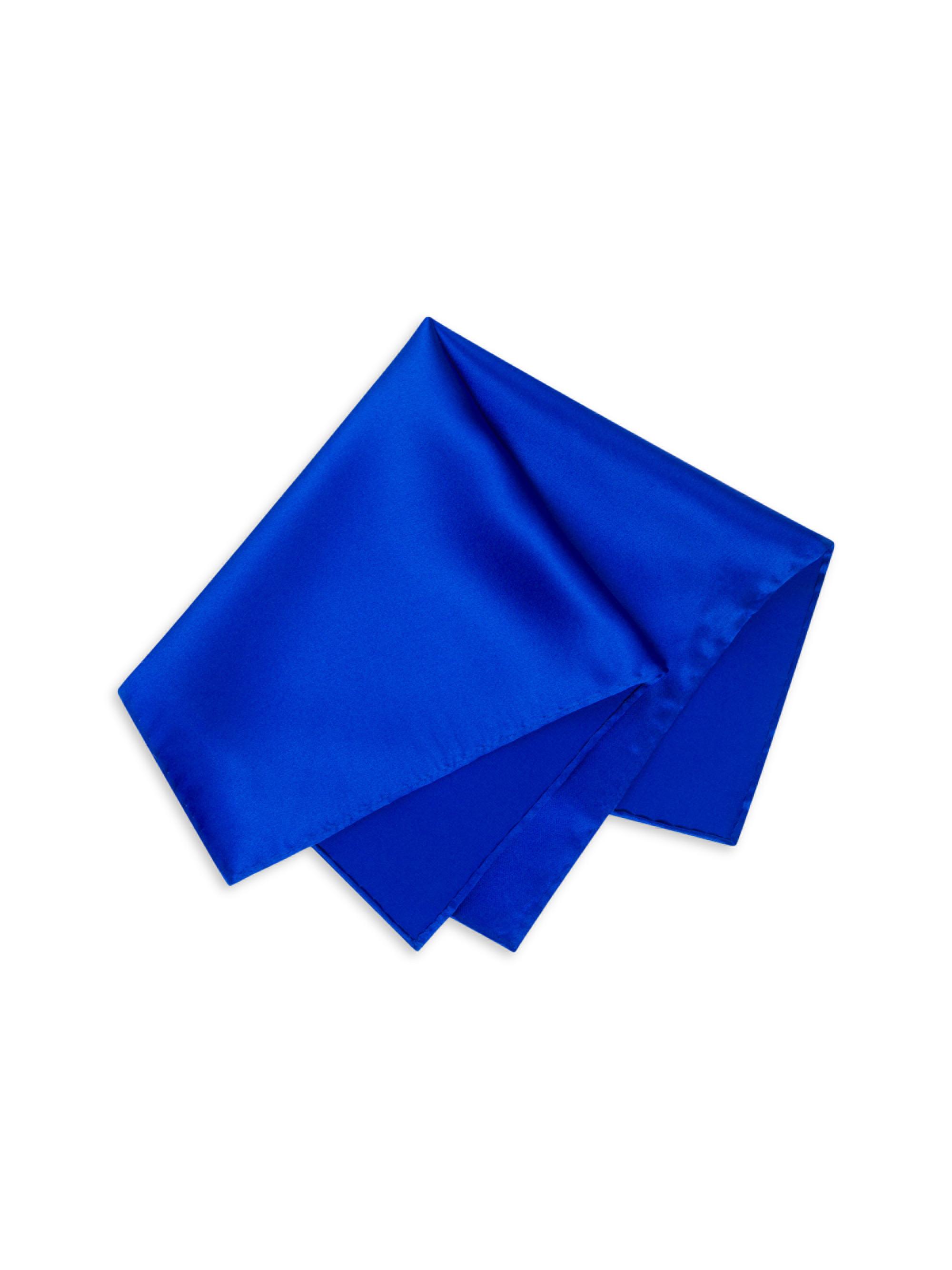 Stefano Ricci Men's Lux Silk Pocket Square - Ricci Blue | Thumbnail 4
