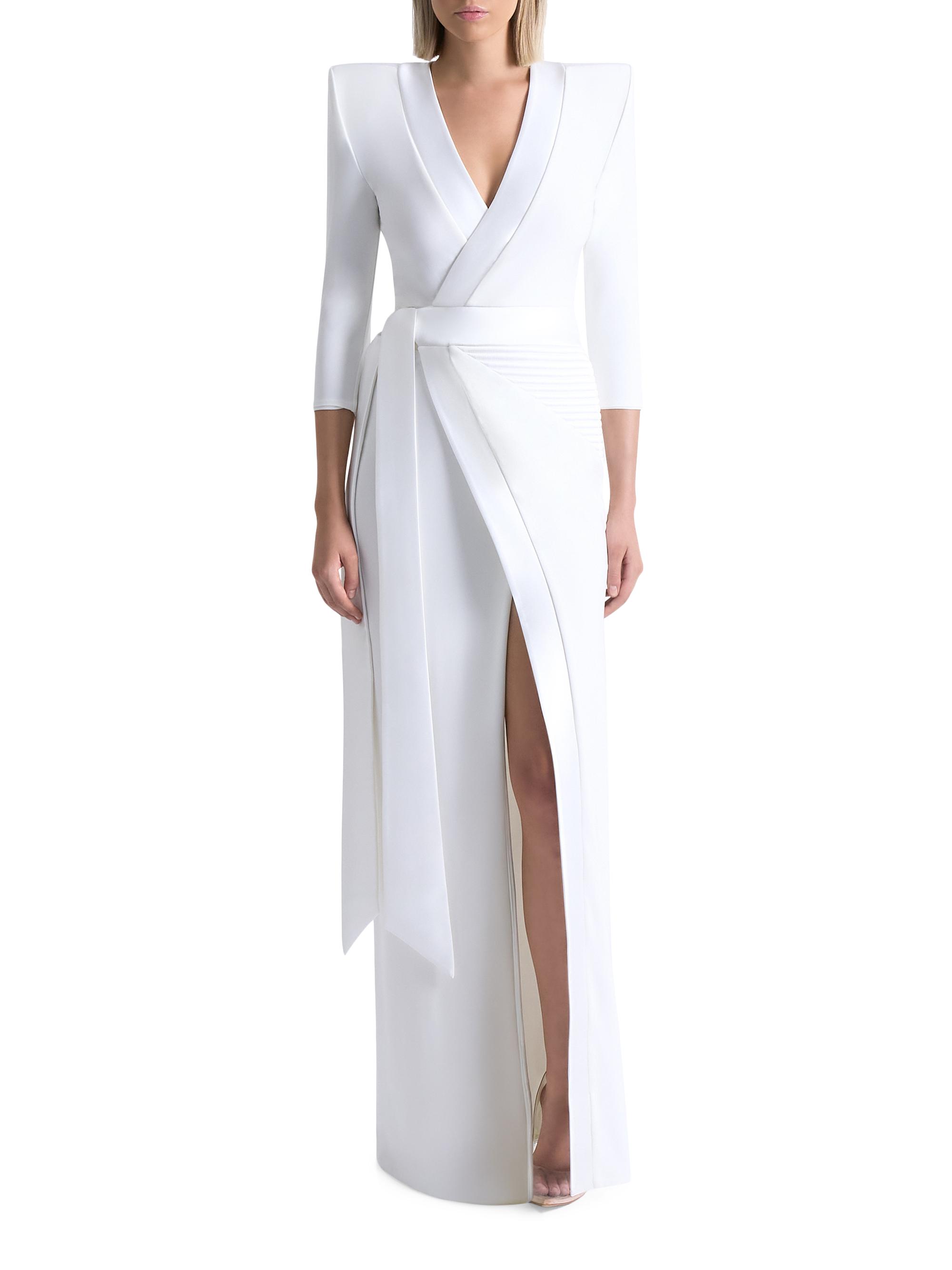 white jersey wrap dress White Jesse Jersey Wrap Dress