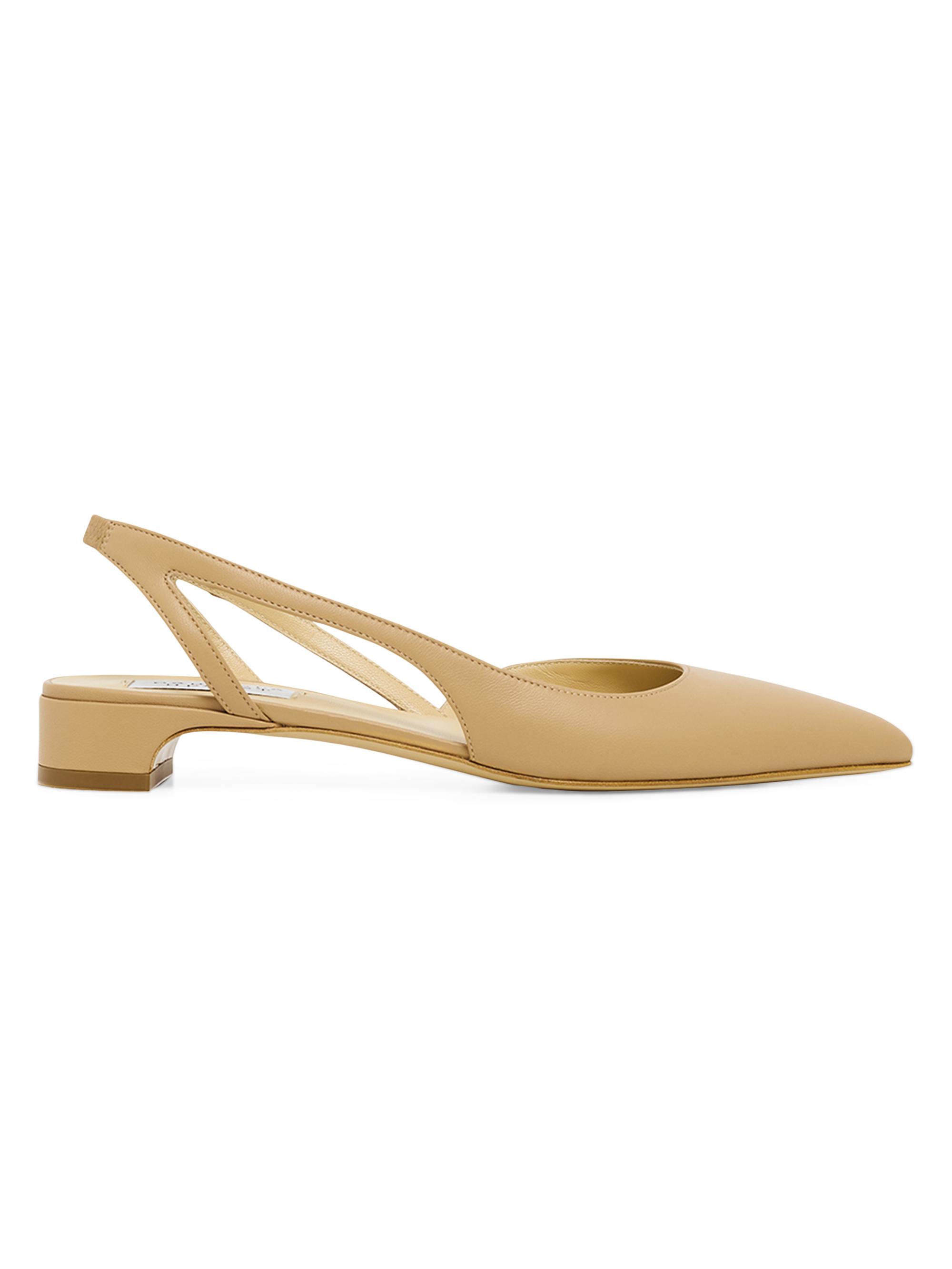 Gabriela Hearst Women's Delia Leather Slingback Pumps - Beige