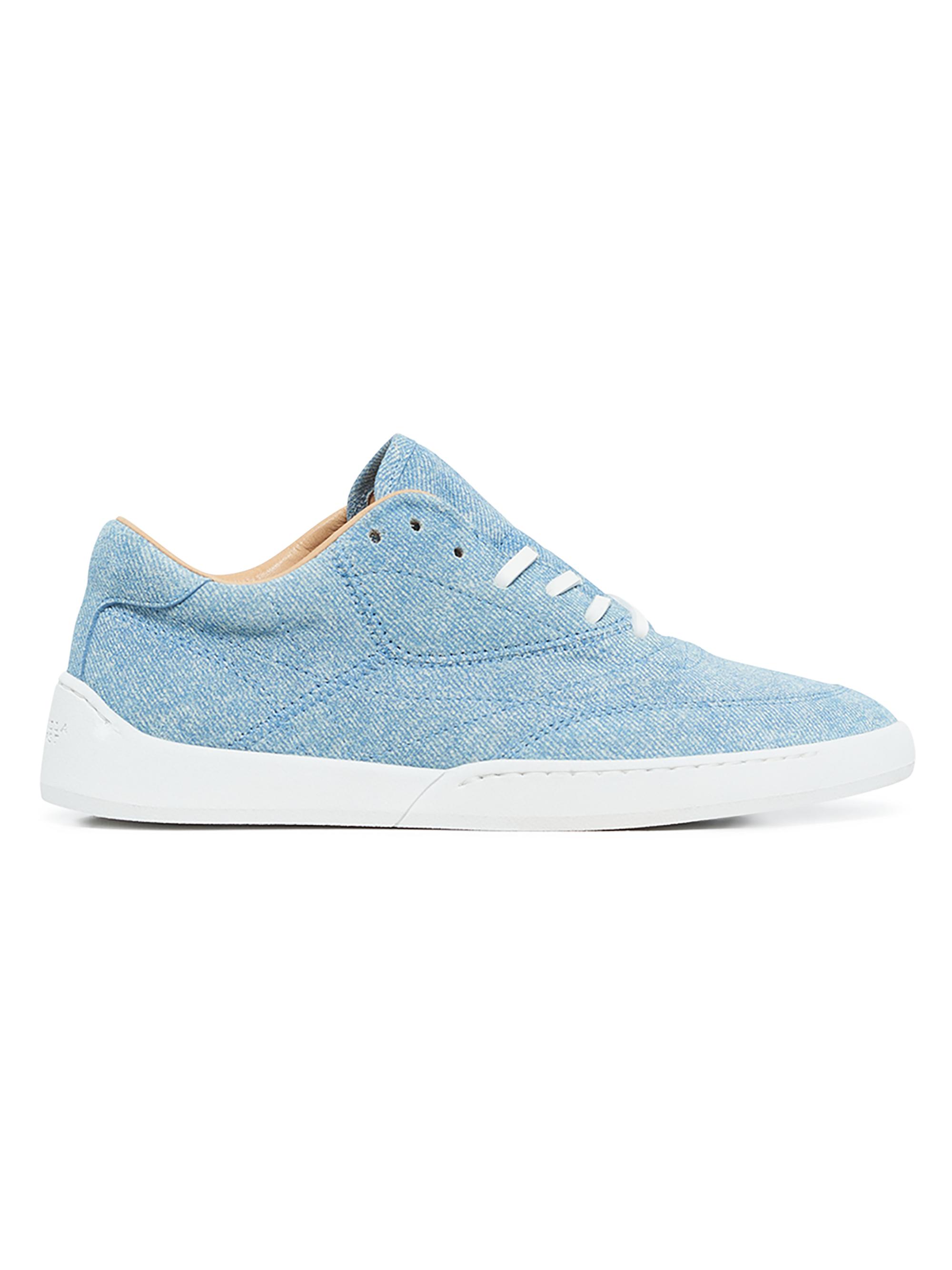 Gabriela Hearst Women's Ohio Denim-Printed Leather Sneakers - Light Blue Denim