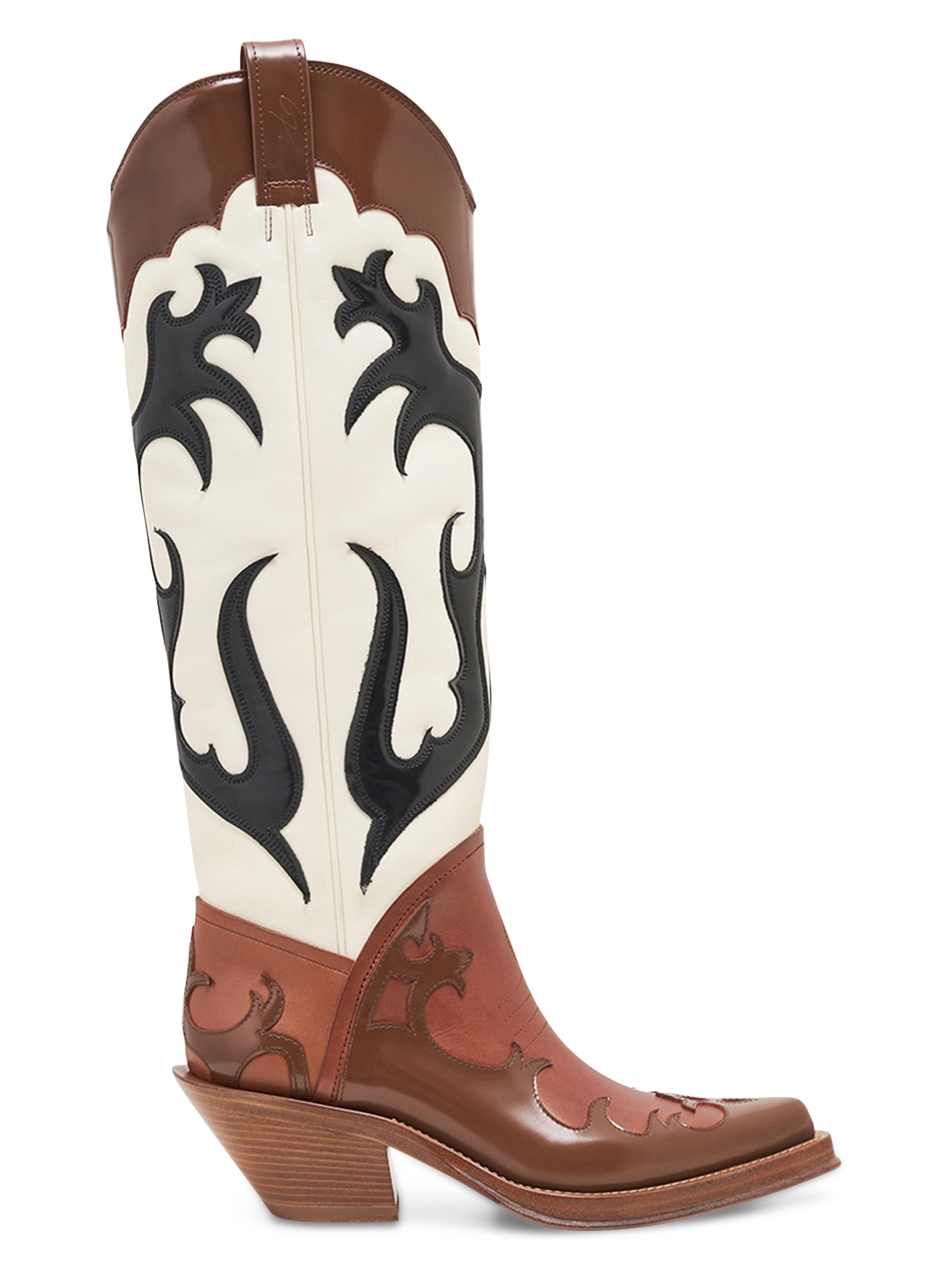 Gabriela Hearst Women's Capitana 45MM Leather Boots - Cognac Multi