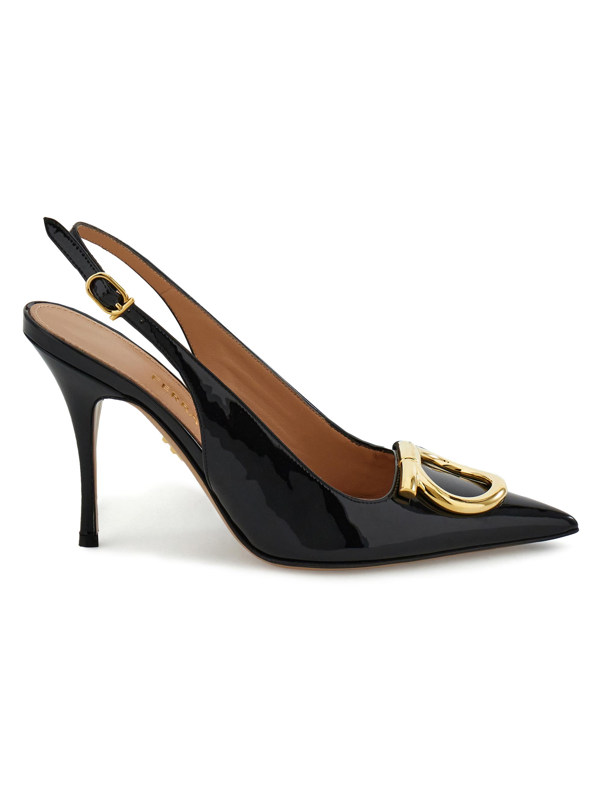 Sara 95MM Leather Slingback Pumps