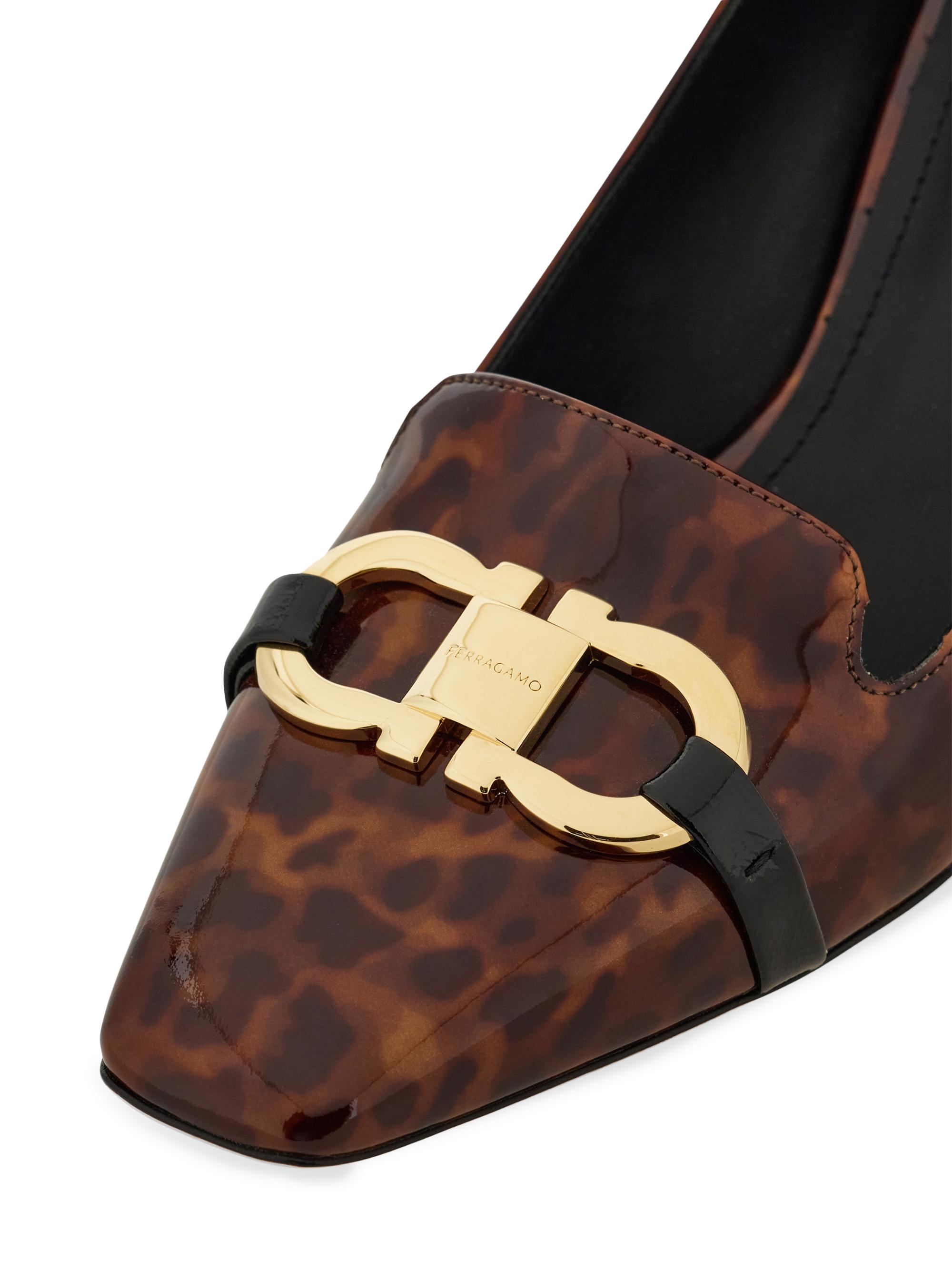 FERRAGAMO Mirelle 60MM Gancini-Accented Patent Leather Pumps