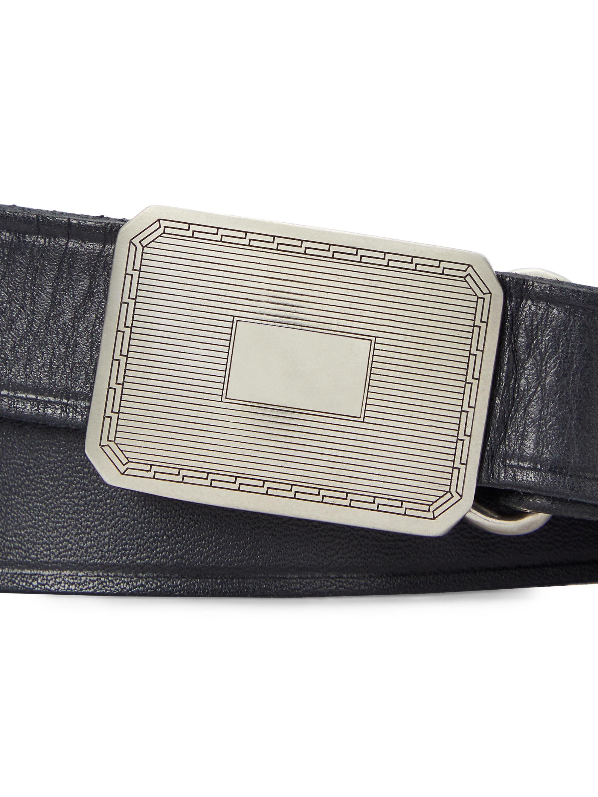 Polo Ralph Lauren Engine Turn Leather Belt | Saks Fifth Avenue