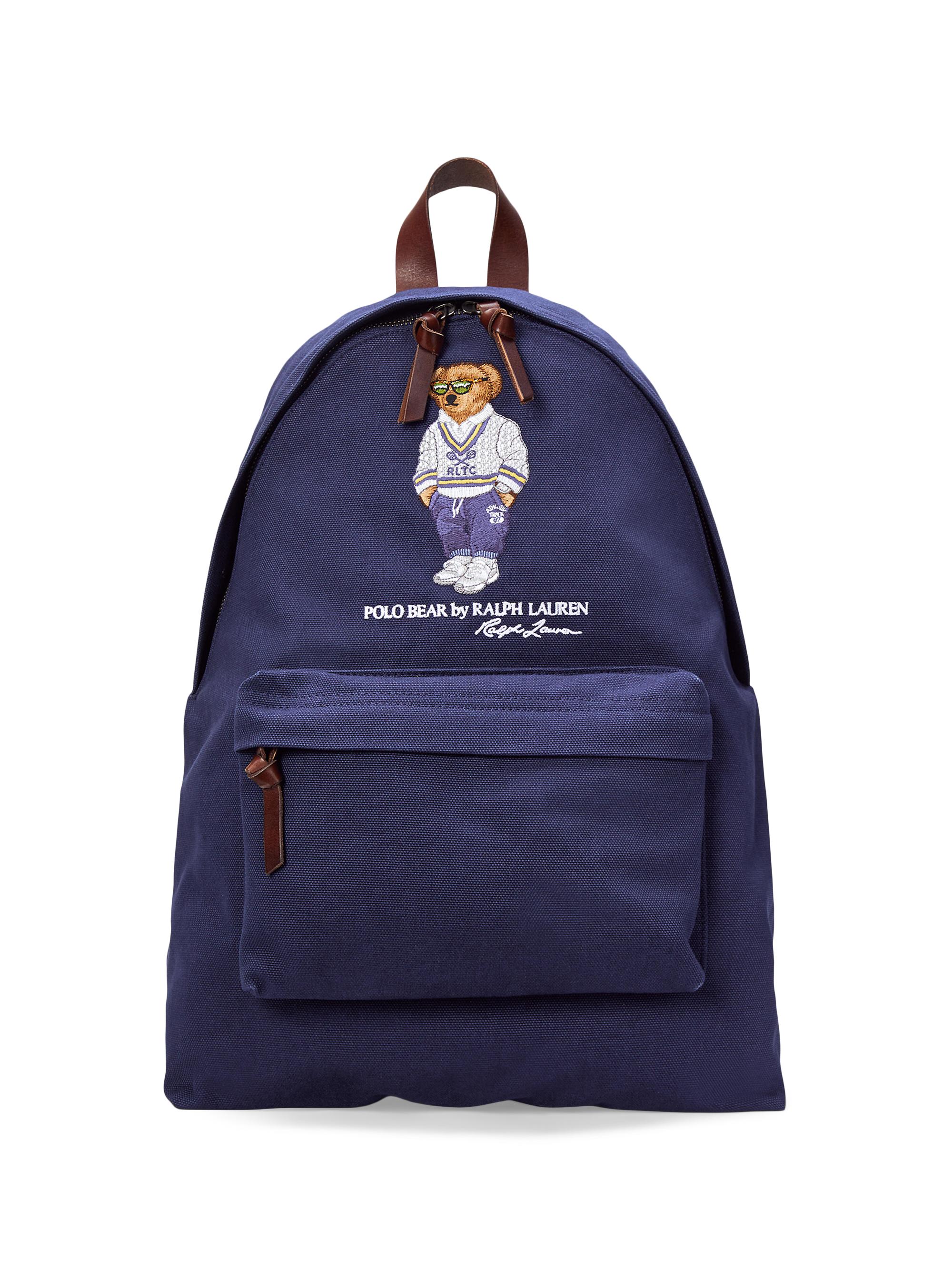 Polo Ralph Lauren Men's Polo Bear Canvas Backpack - Newport Navy