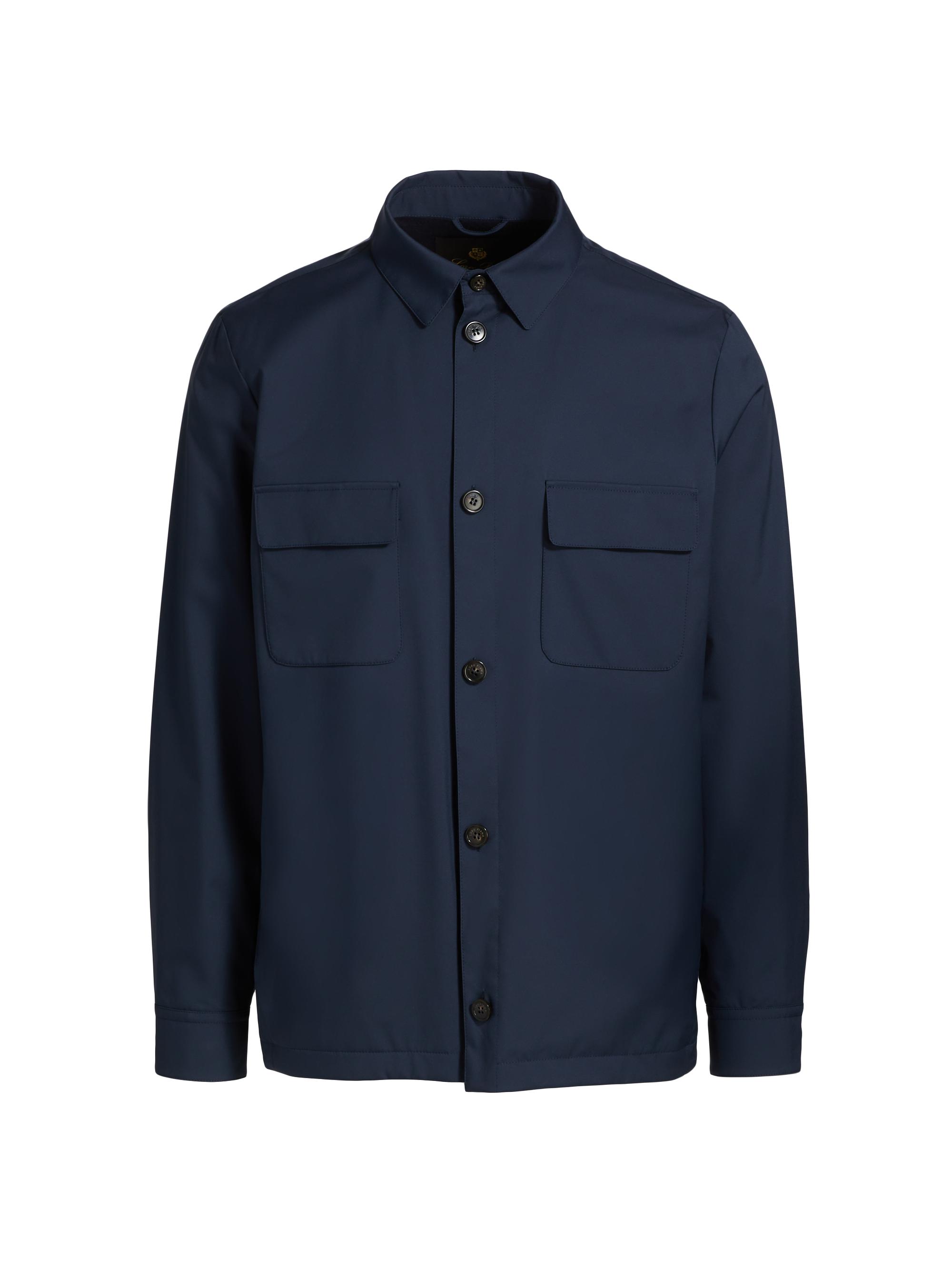 Loro Piana Men's Windwish Stretch Overshirt - Blue Navy
