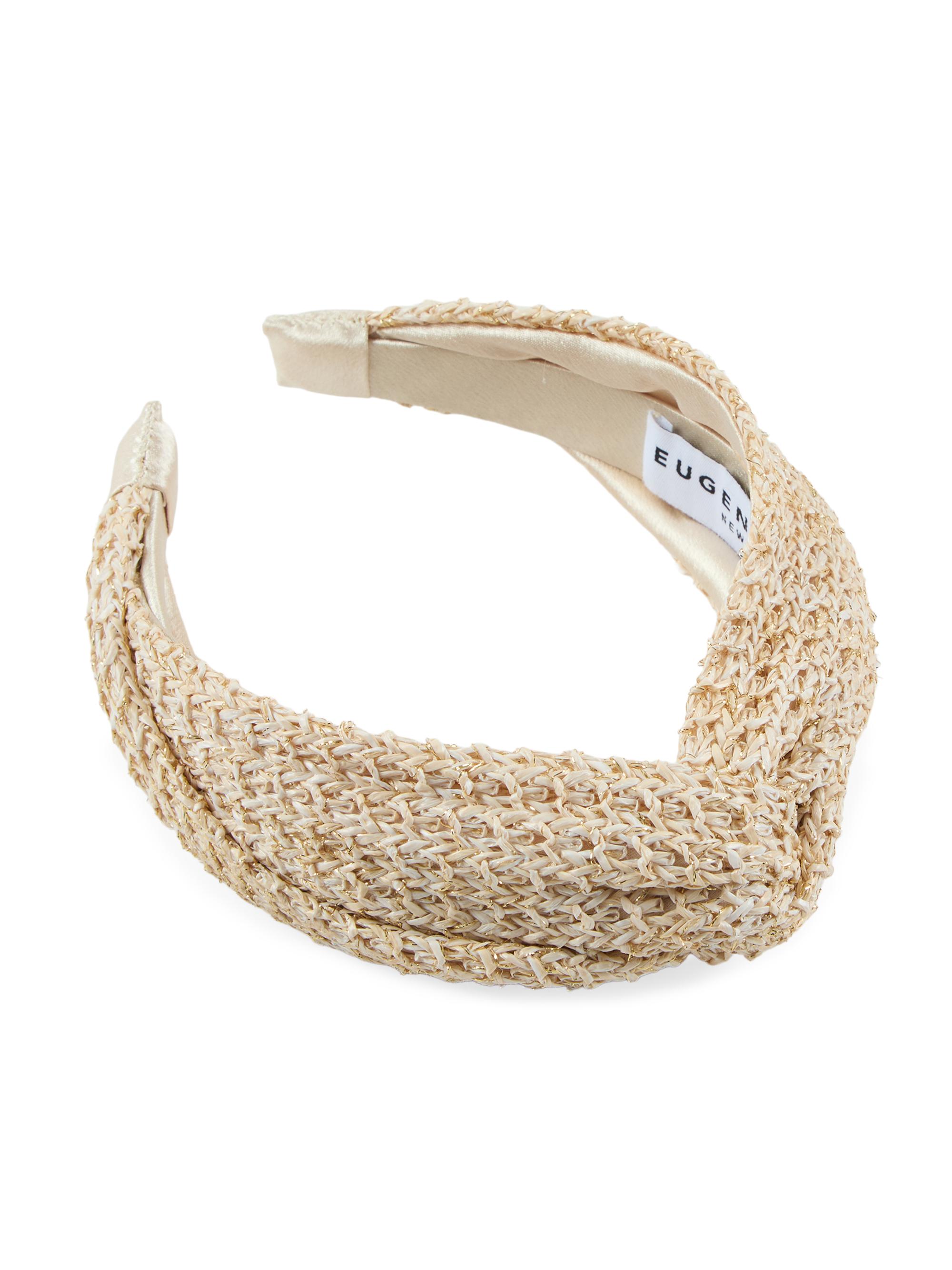 Eugenia Kim Women's Timeless Trish Straw Headband - Cream Gold