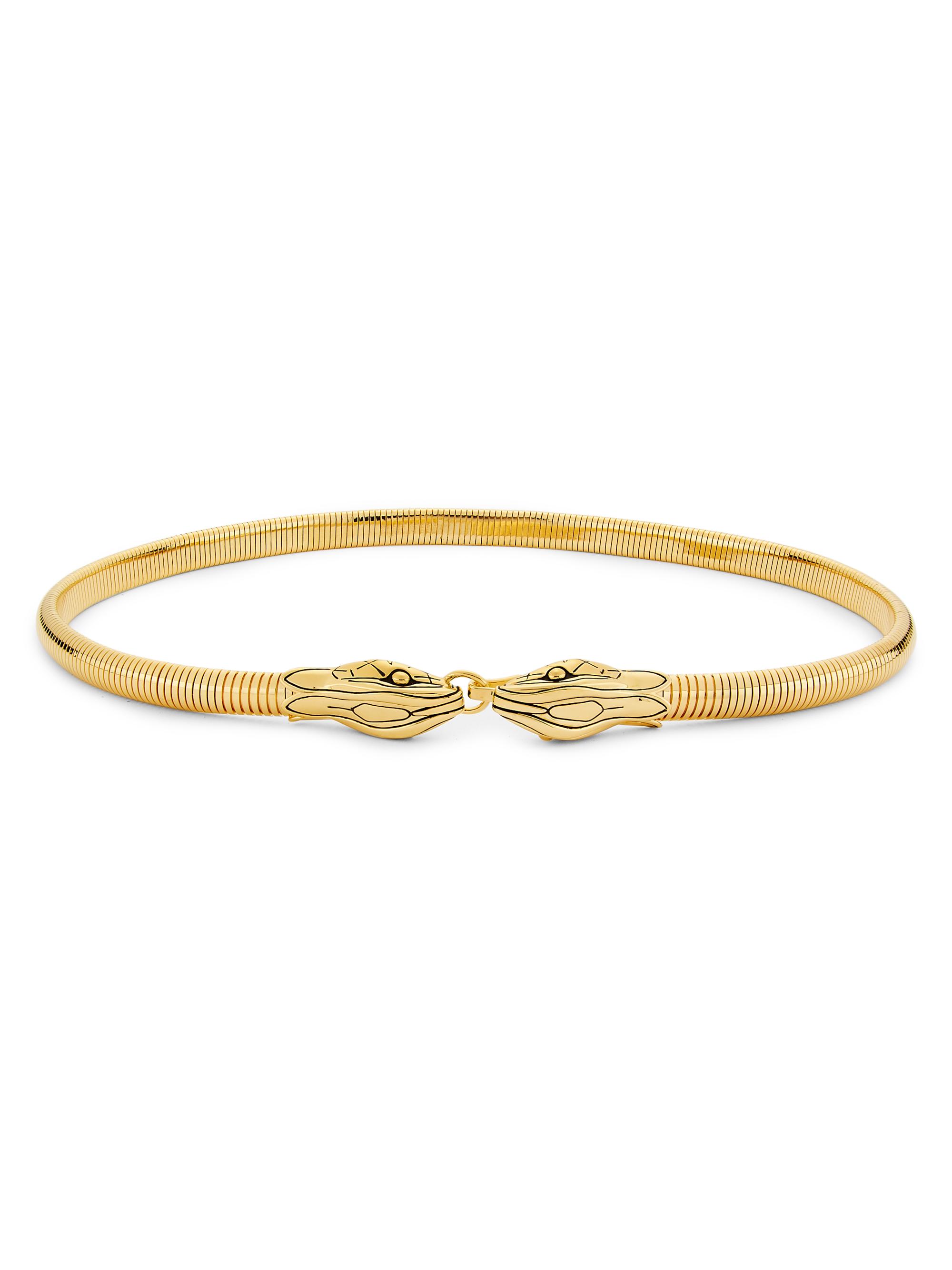 Chloé Women's Snake Metallic Coil Belt - Vintage Gold