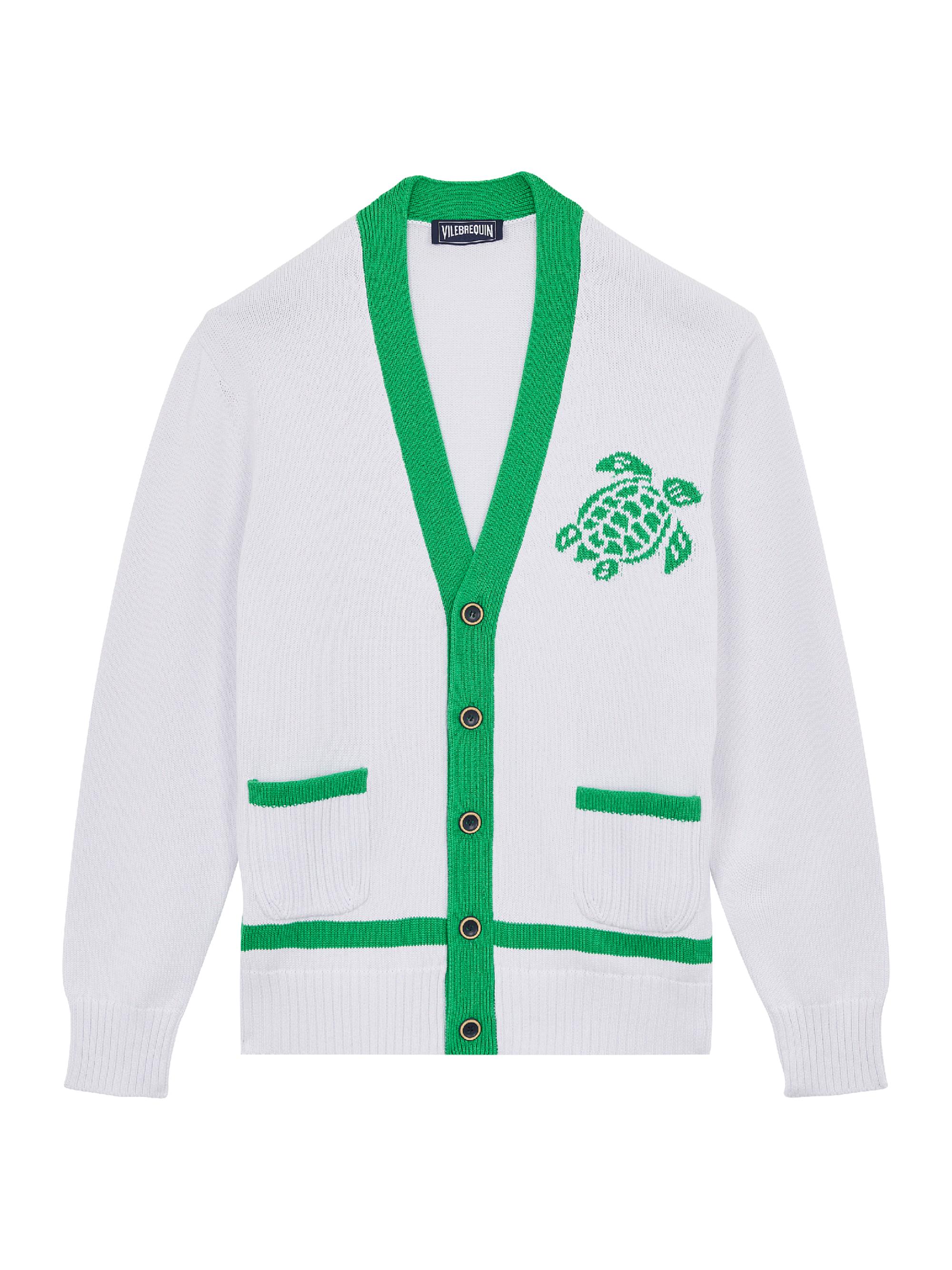 Vilebrequin Men's Big Turtle Cotton Cardigan - Laser