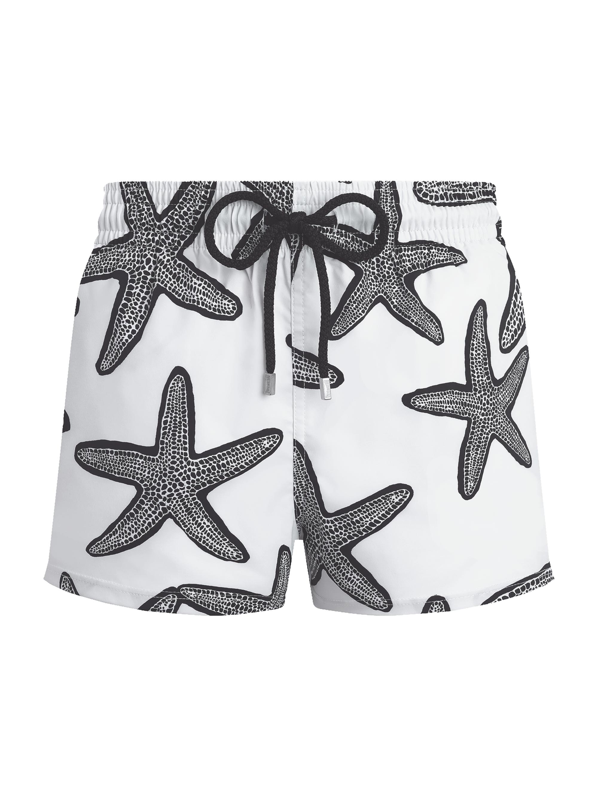 Vilebrequin Men's Starlettes Printed Stretch Swim Shorts - Blanc