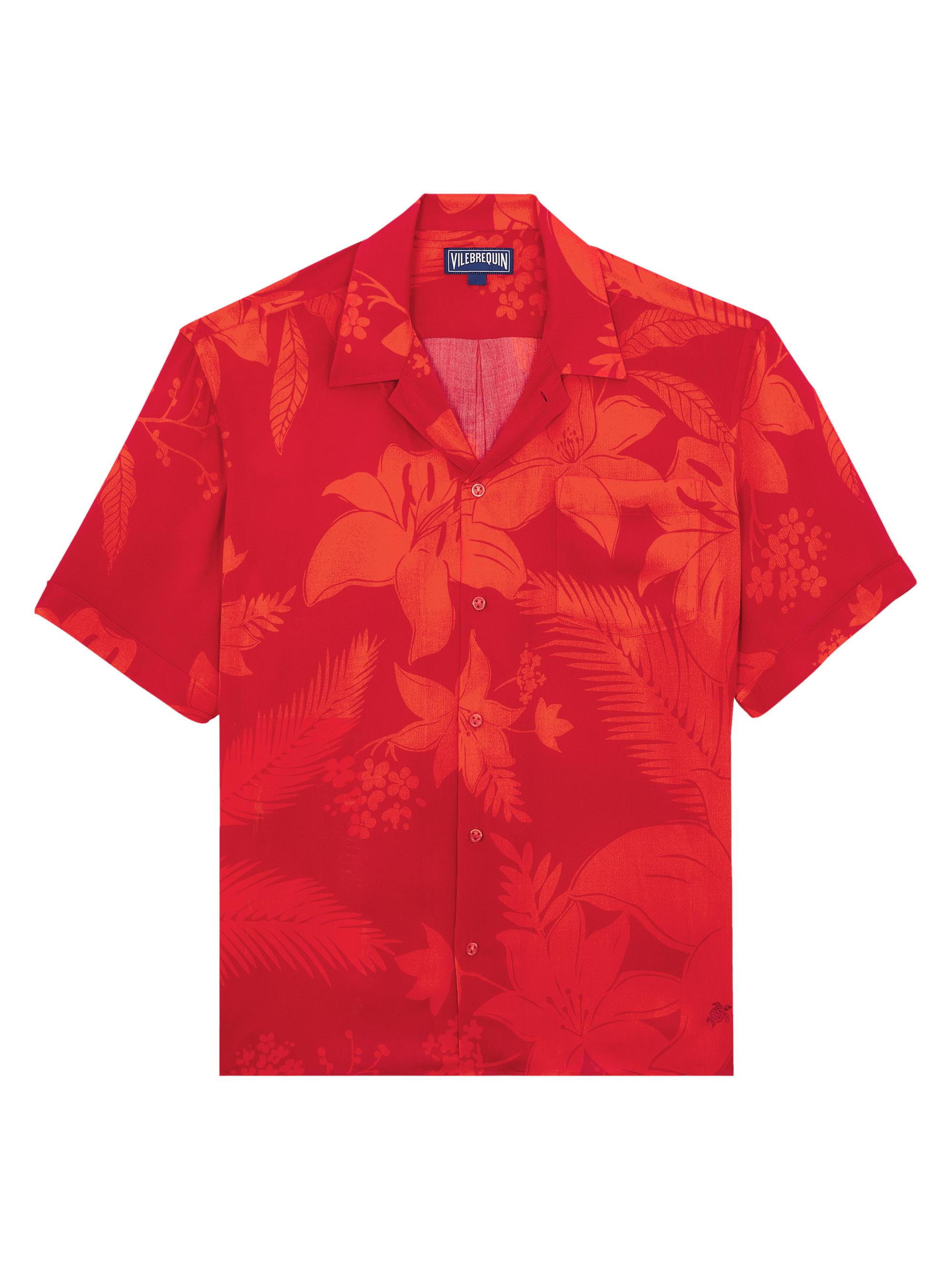 Vilebrequin Men's Flower Power Bowling Shirt - Lipstick