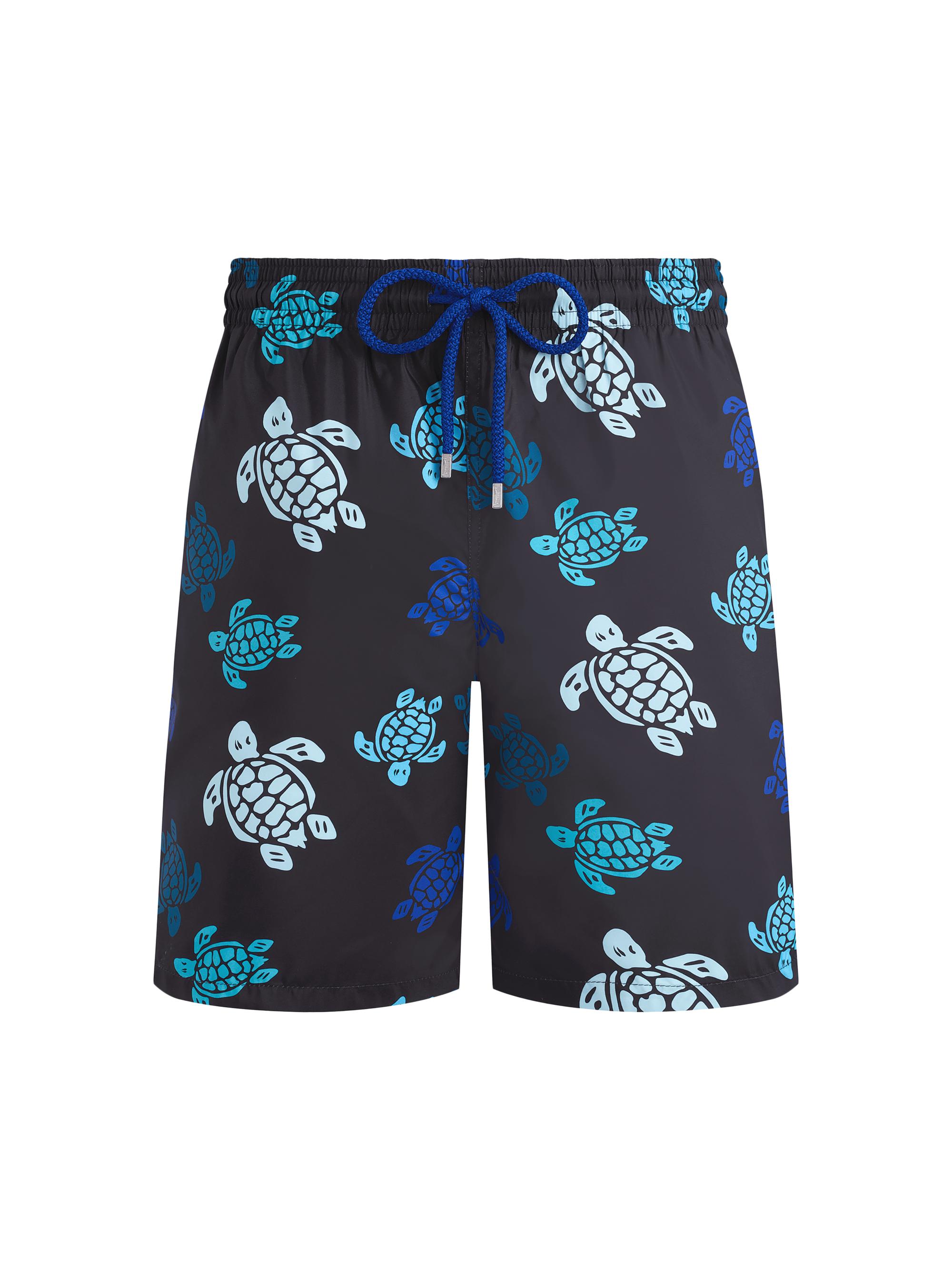 Vilebrequin Men's Tortues Multicolores Light 8'' Swim Shorts - Noir