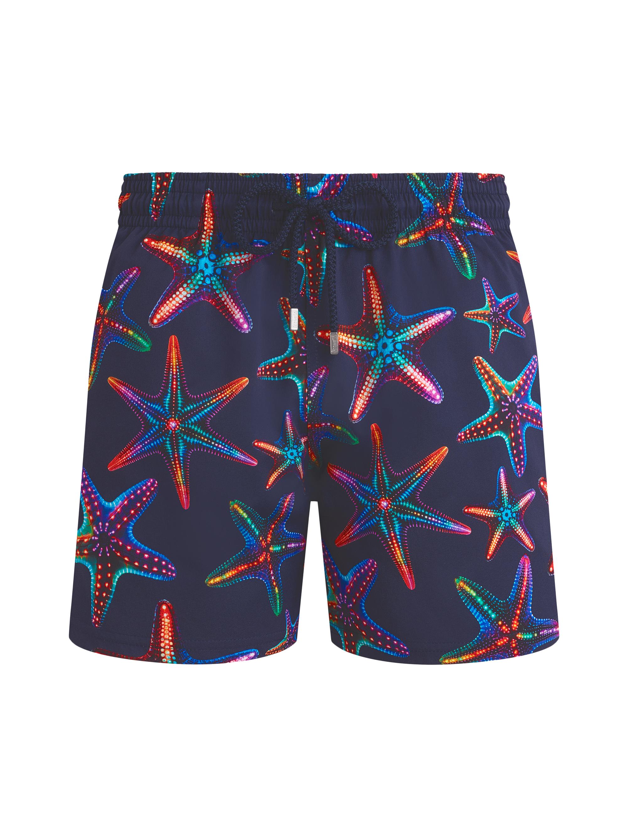 Vilebrequin Men's Disco Stars Stretch Swim Shorts - Bleu Marine