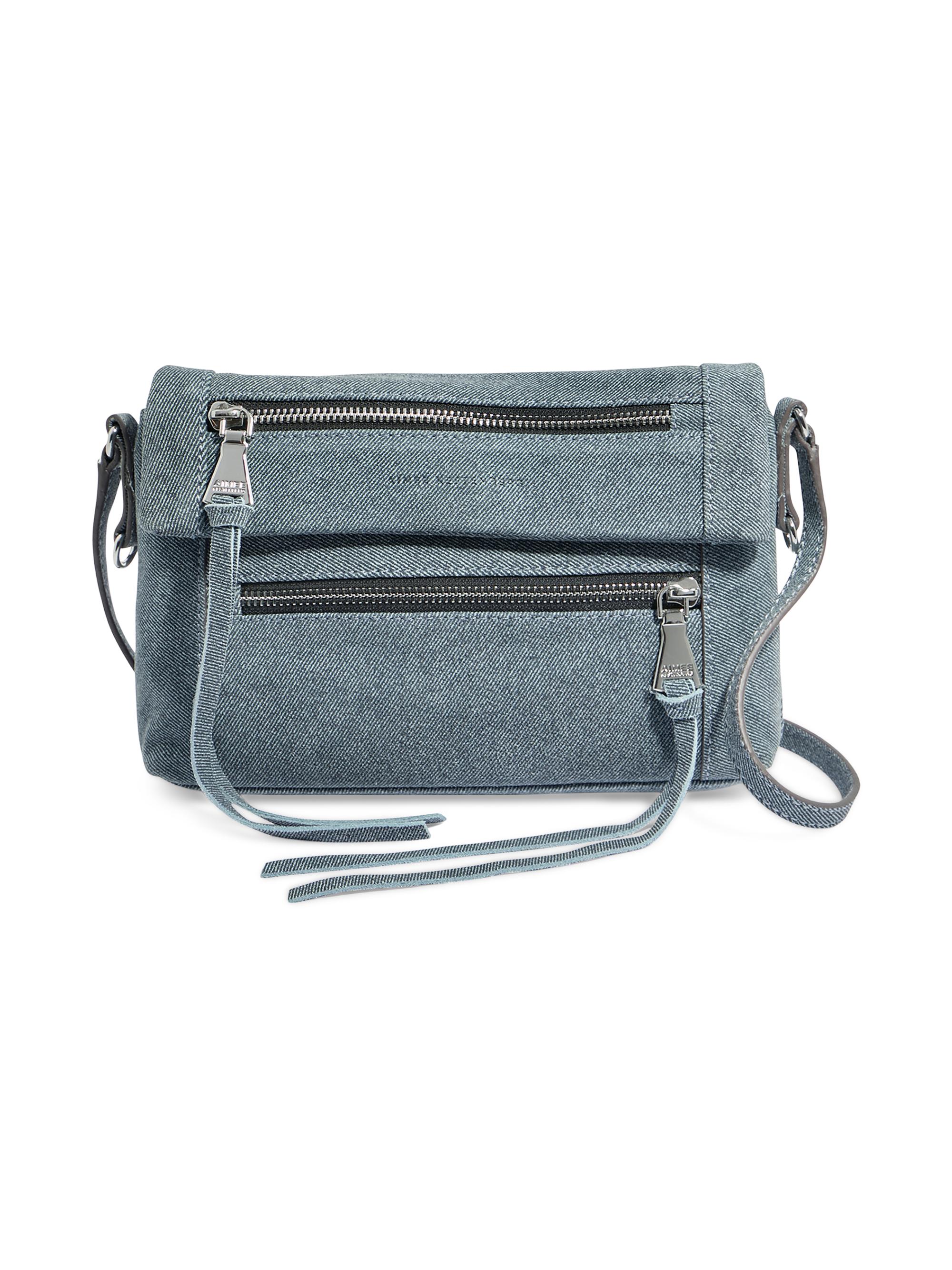 Aimee Kestenberg Women's Crosstown Leather Double Entry Crossbody Bag - Dark Denim