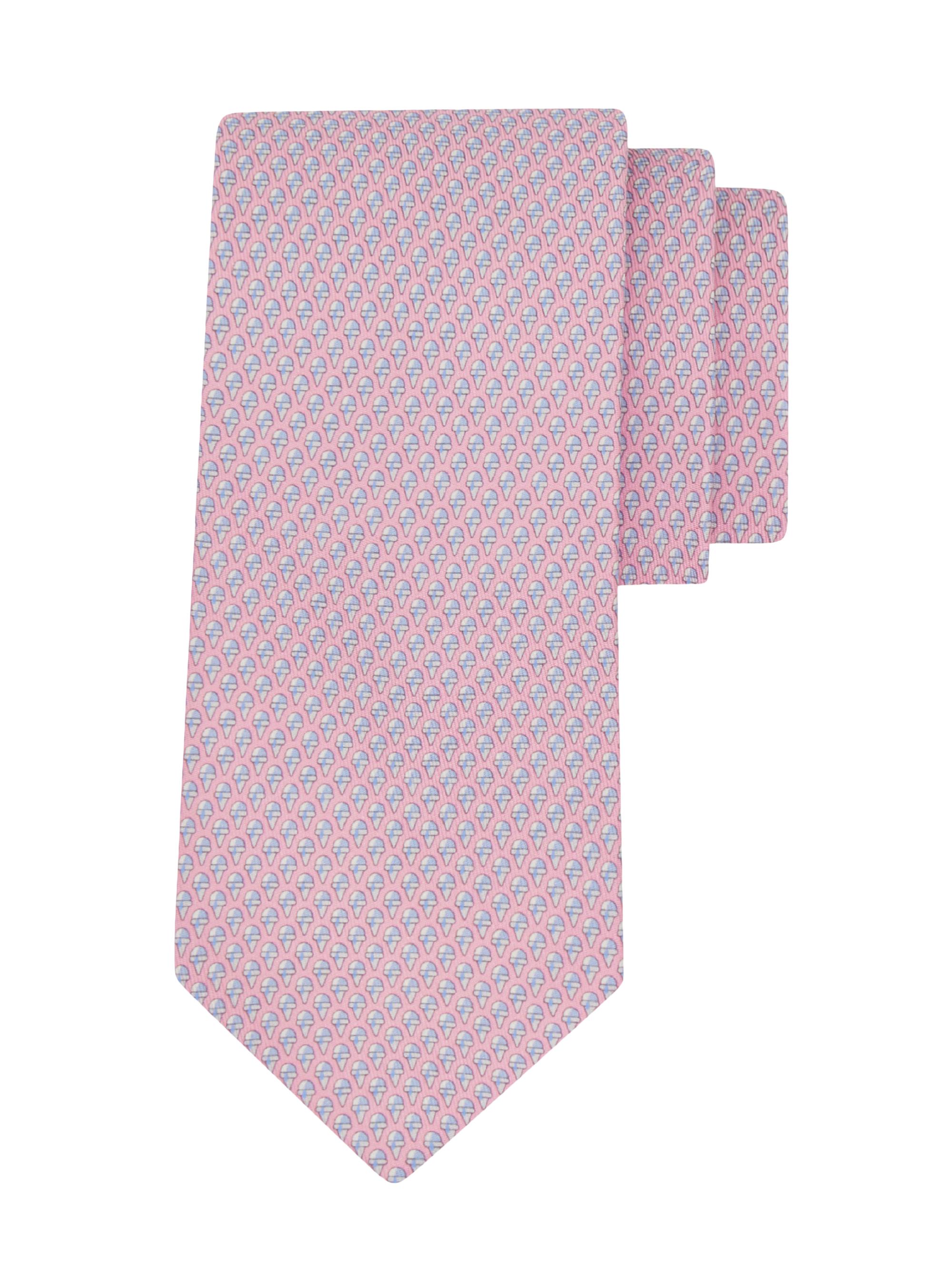 FERRAGAMO Men's Amaro Silk Ice Cream Cone Tie - Rosa