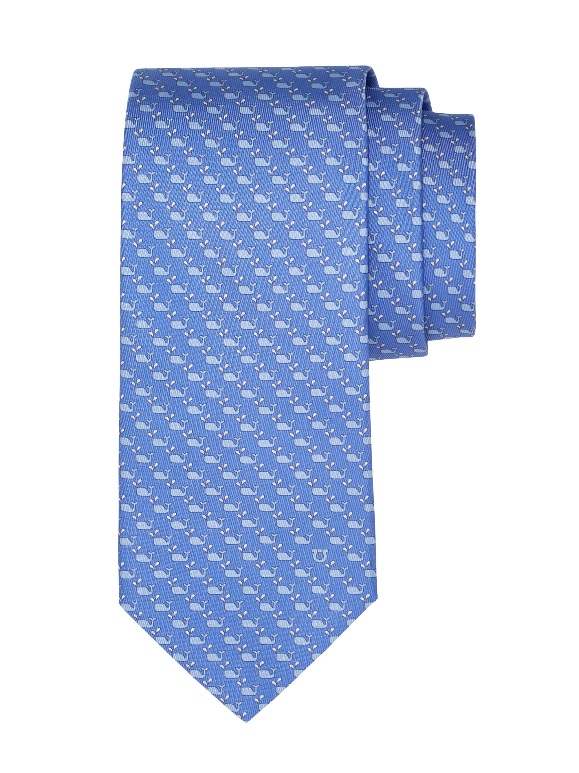 FERRAGAMO Men's Alice Printed Silk Tie - Azzurro