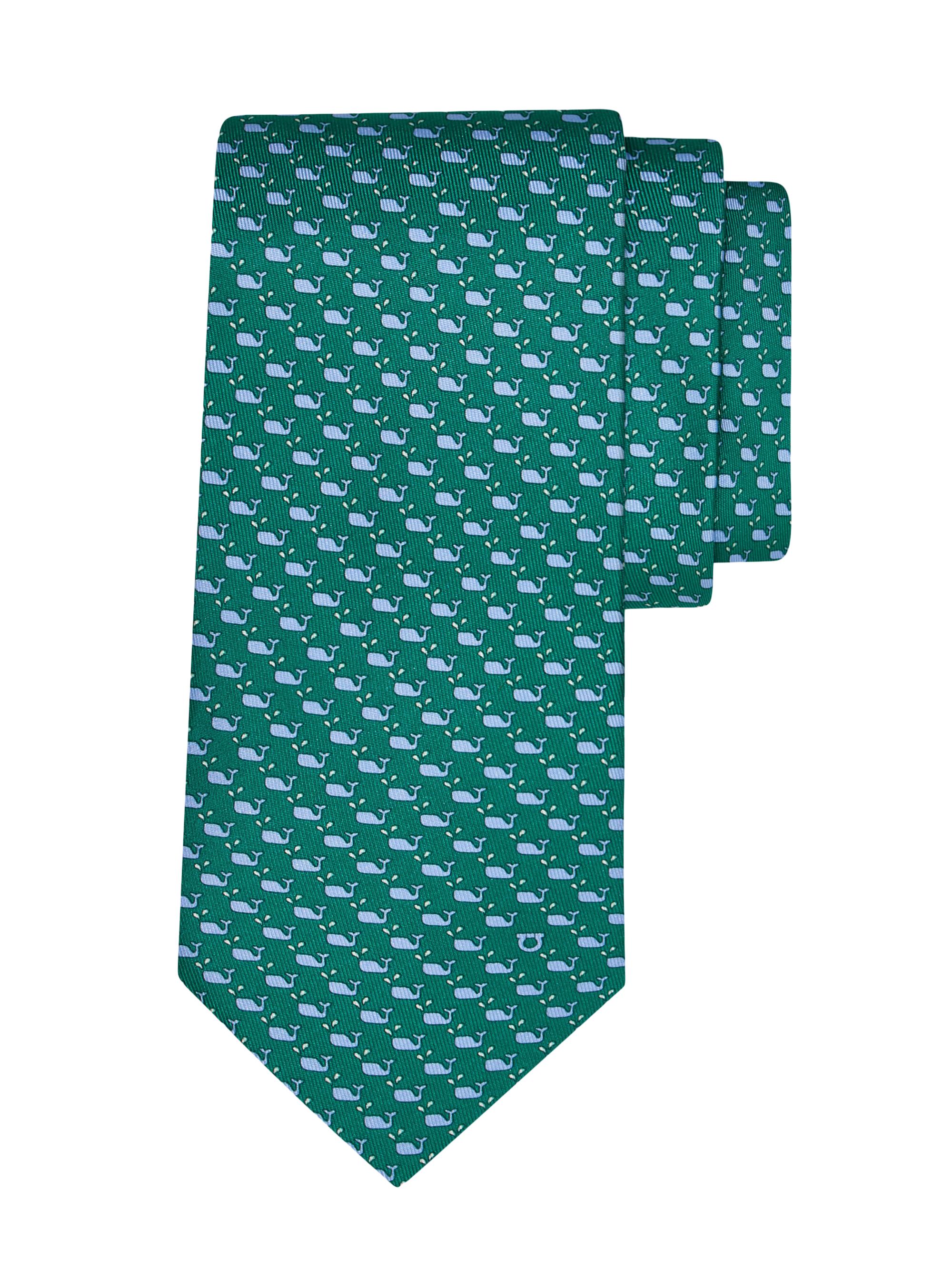 FERRAGAMO Men's Alice Printed Silk Tie - Verde